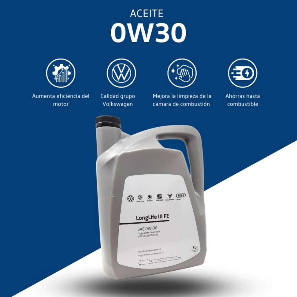 Aceite 0W30 original Grupo VAG 5L LongLife III.
