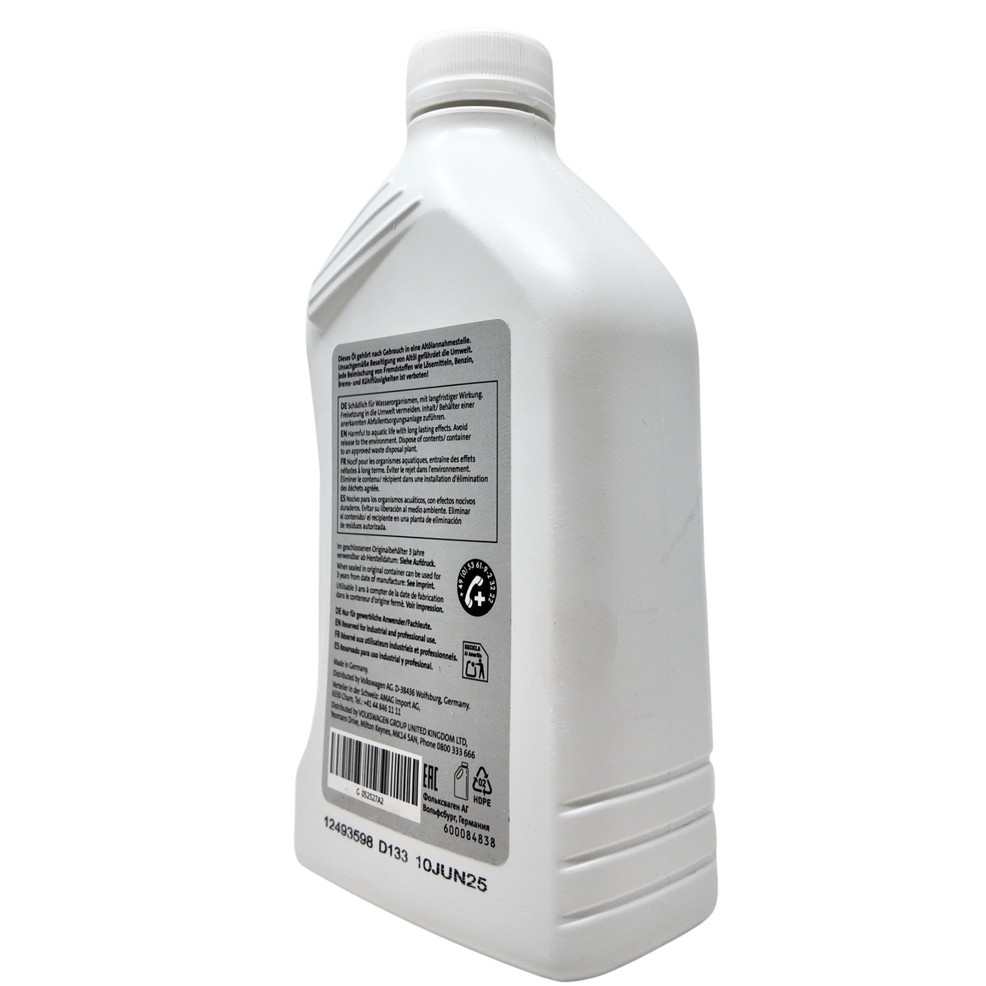 Aceite transmisión manual 75W-80 original grupo VAG 1L |cajas 5/6 (G052527A2)