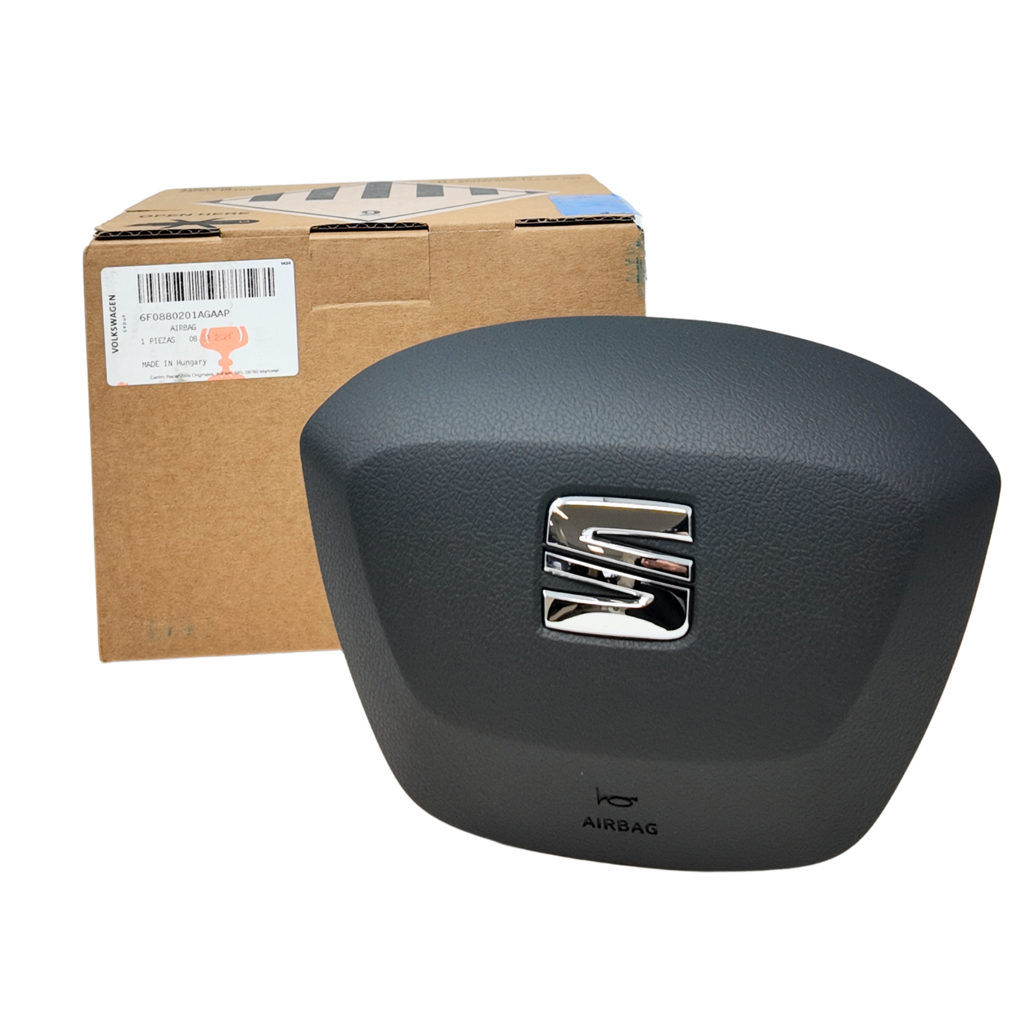 Airbag volante SEAT León | conductor delantero izquierdo negro (6F0880201AGAAP)