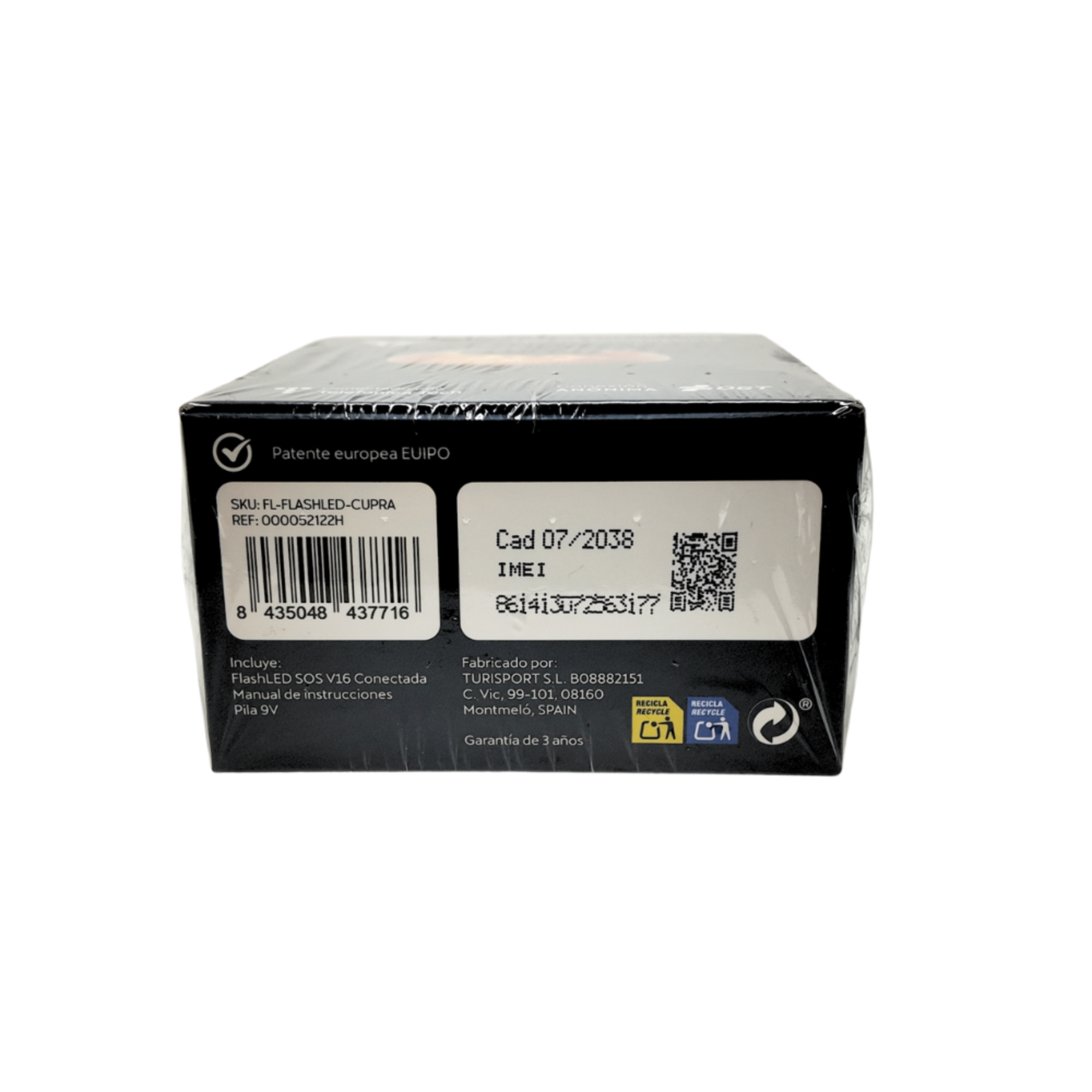 Baliza V16 conectada CUPRA compatible con plataforma DGT 3.0