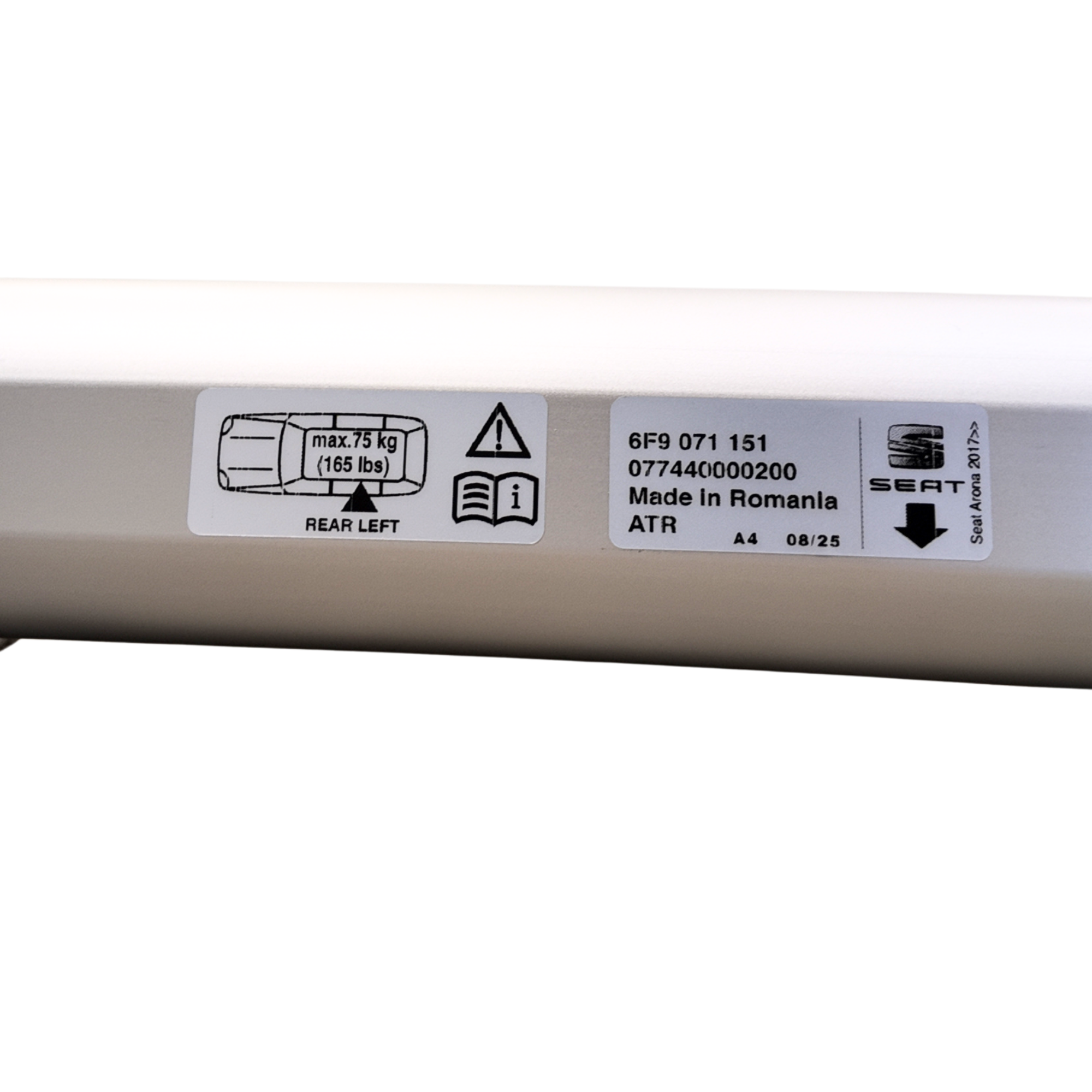 Barres de toit SEAT Arona | Kit avant+arrière aluminium,charge 75kg (6F9071151)