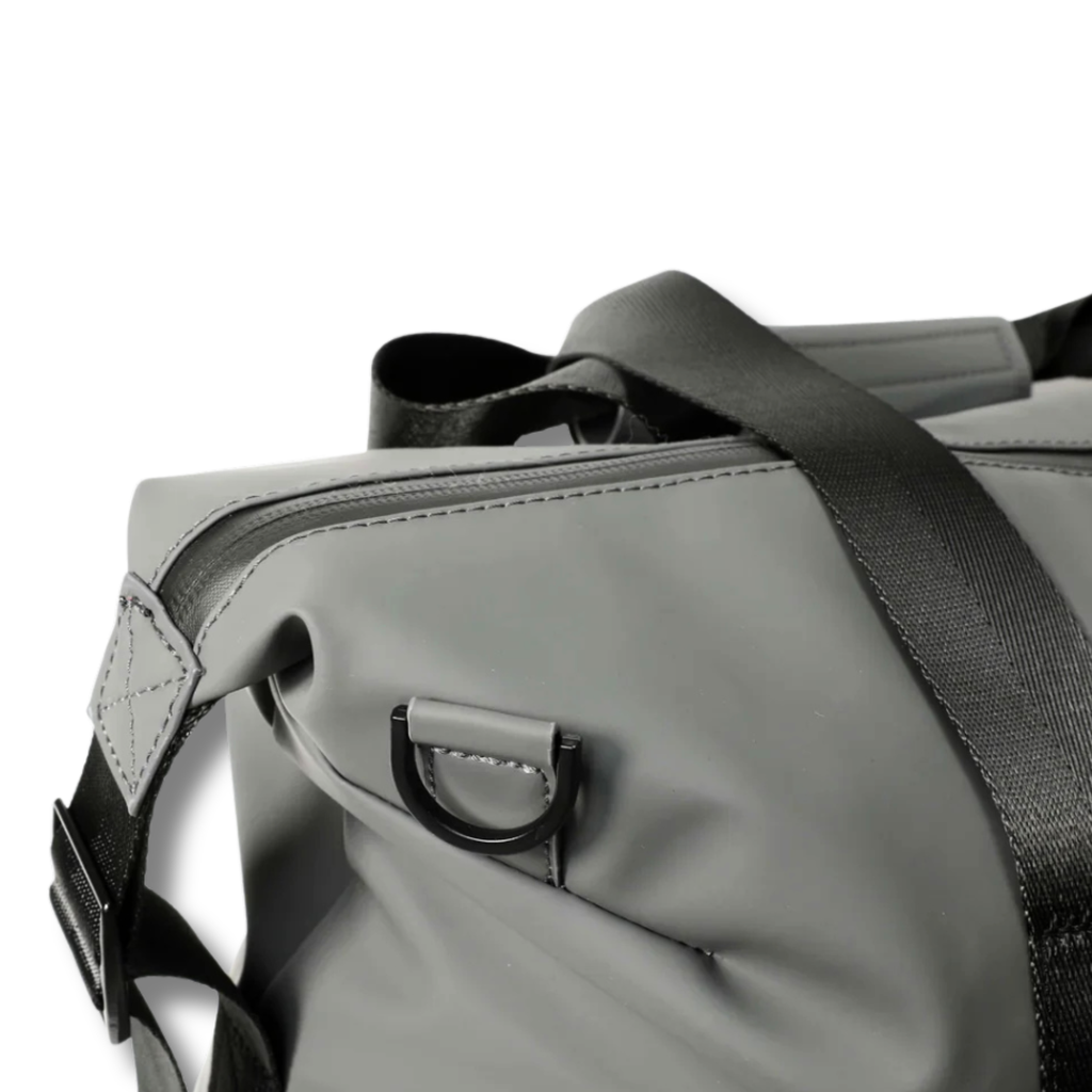 Bolsa deportiva pequeña CUPRA | Duffel gris unisex, compacta, bolsillo lateral (6H1087317E)