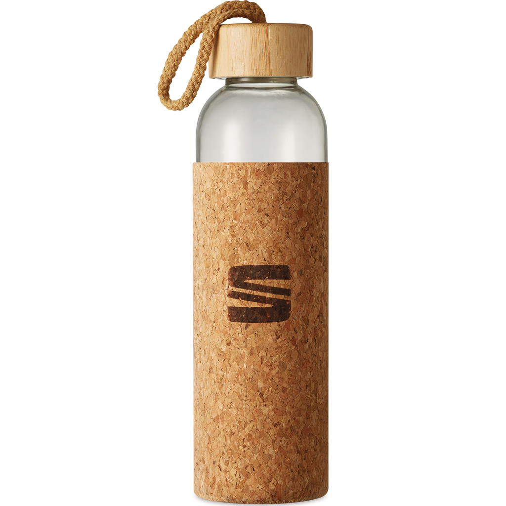 Botella cristal Seat  500 ml,bambú cuerda, ecológica grabado (6H1069601AKDI)