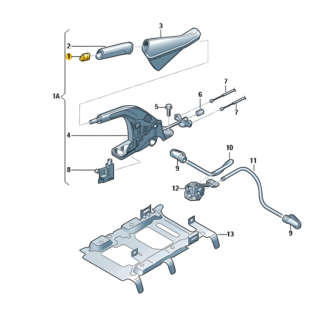 Handbrake button SEAT León 5F (5F0711333041)