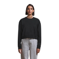 Sudadera cropped CUPRA | Mujer Negro logo embossed, algodón orgánico 85%
