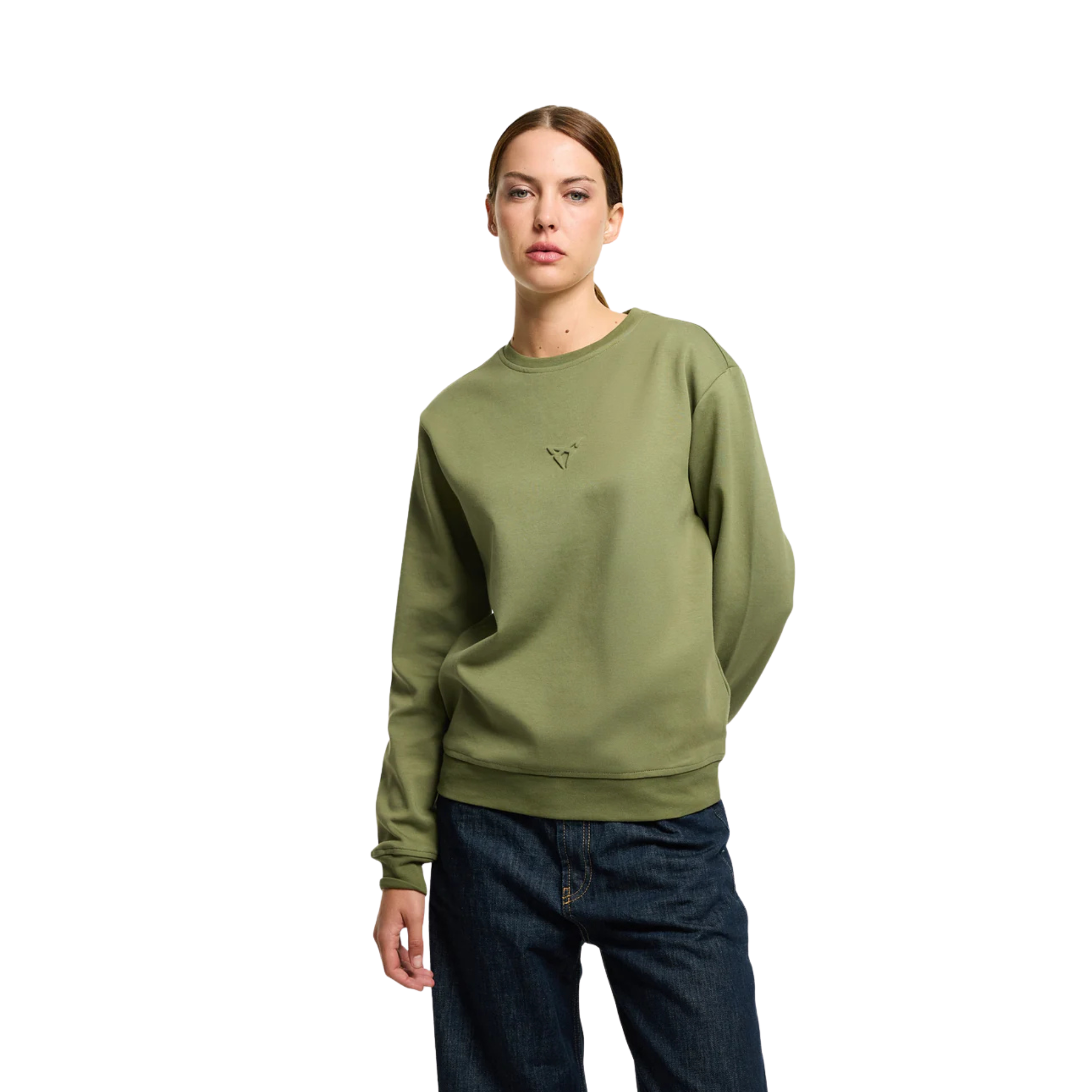 Sudadera embossed CUPRA | Unisex Verde Río, logo relieve, 85% algodón orgánico