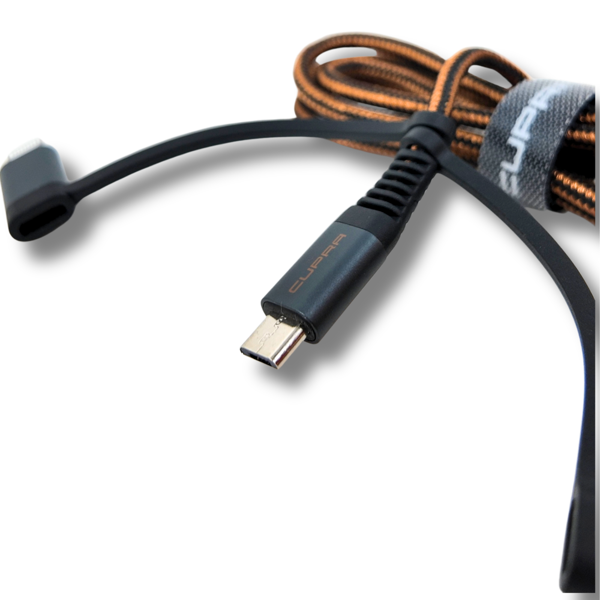 Cable carga 3 en 1 CUPRA 1m USB-C/Micro/Lightning 2.4A (000051444AR)