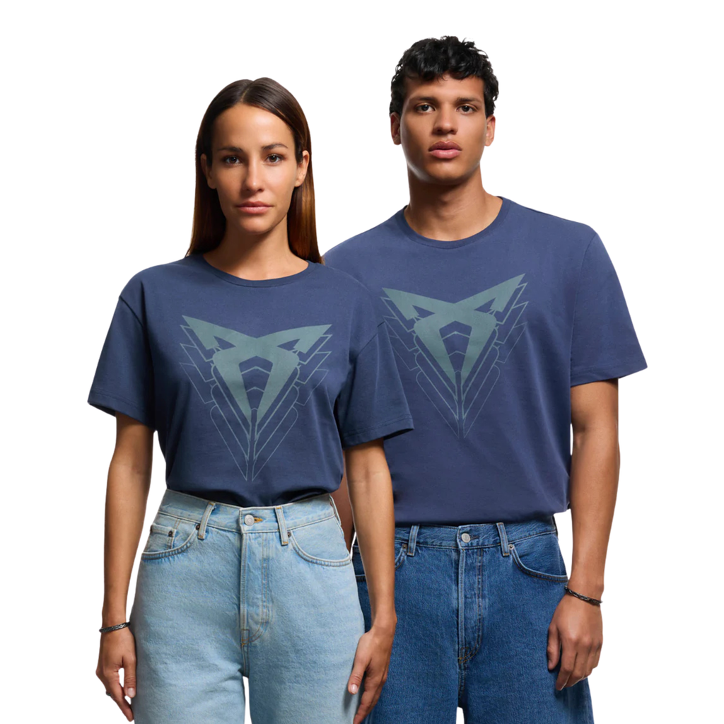 Camiseta CUPRA Big Logo unisex | Algodón orgánico Azul moonslate
