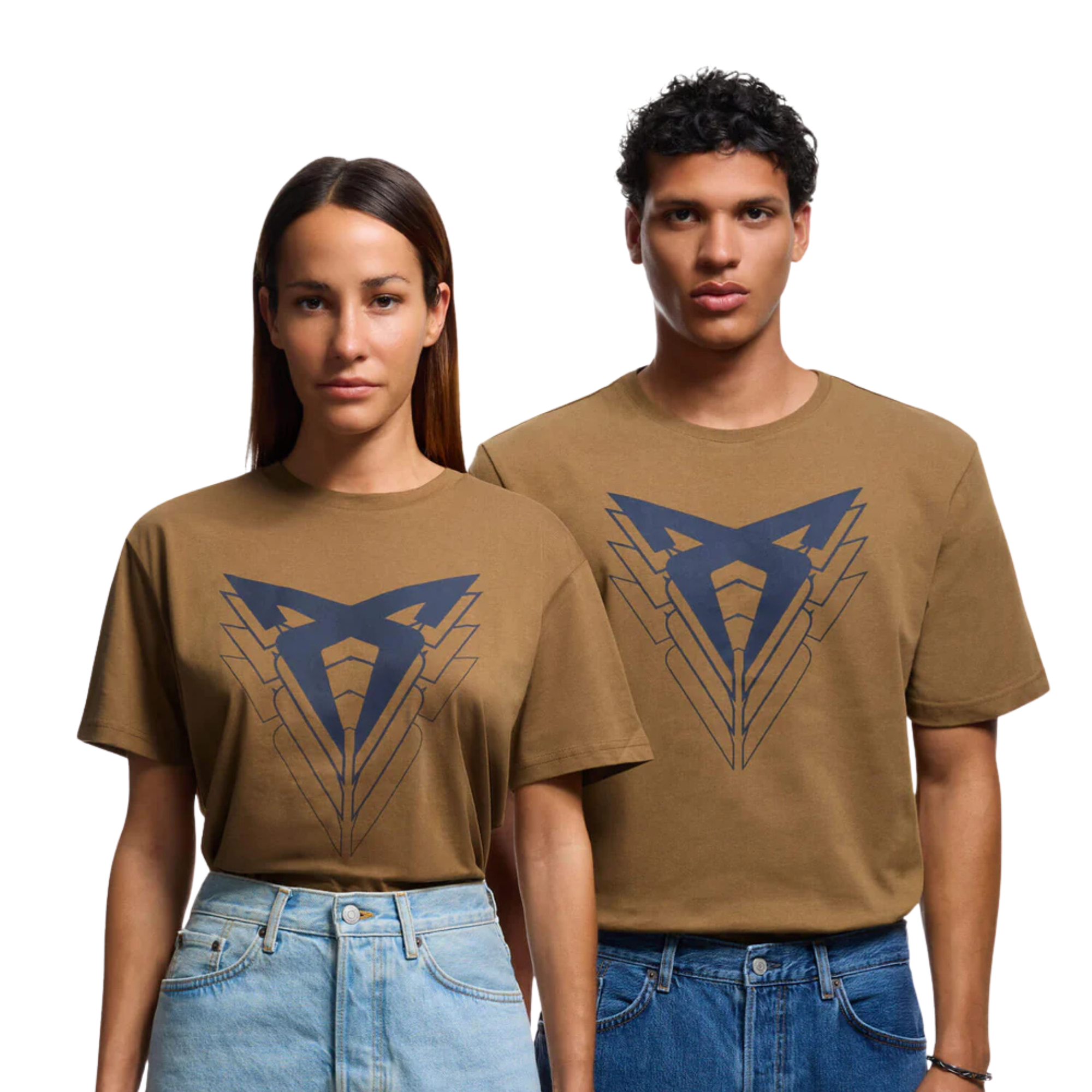 Camiseta CUPRA Big Logo unisex | Marrón Tobacco Algodón orgánico