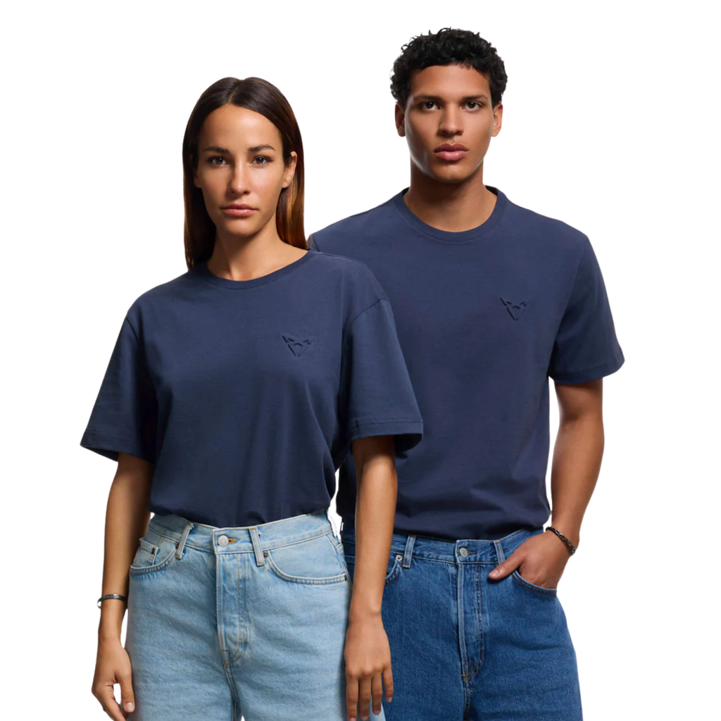 Camiseta Embossed Regular CUPRA  100% algodón orgánico S-XXL Azul Moonslate