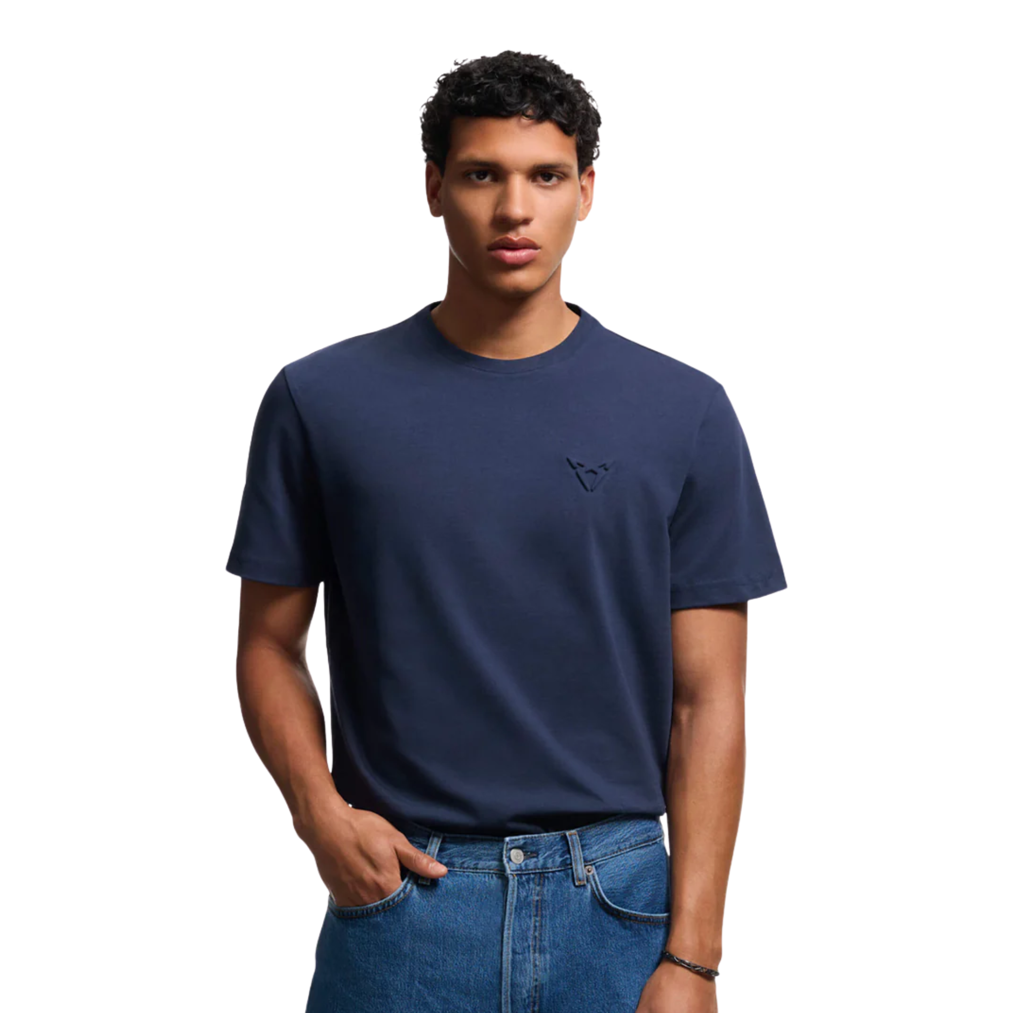 Camiseta Embossed Regular CUPRA  100% algodón orgánico S-XXL Azul Moonslate