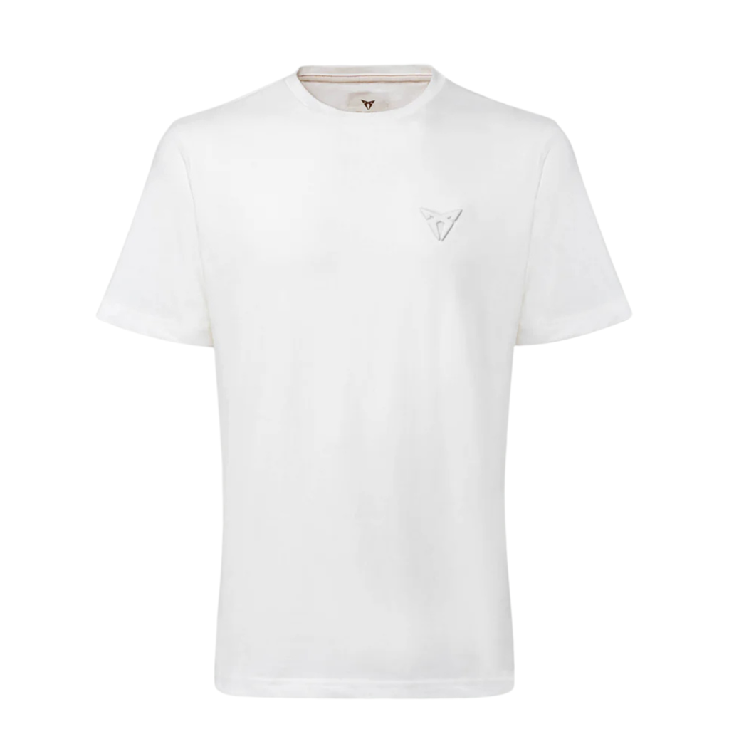 Camiseta Embossed Regular CUPRA  100% algodón orgánico S-XXL Blanco