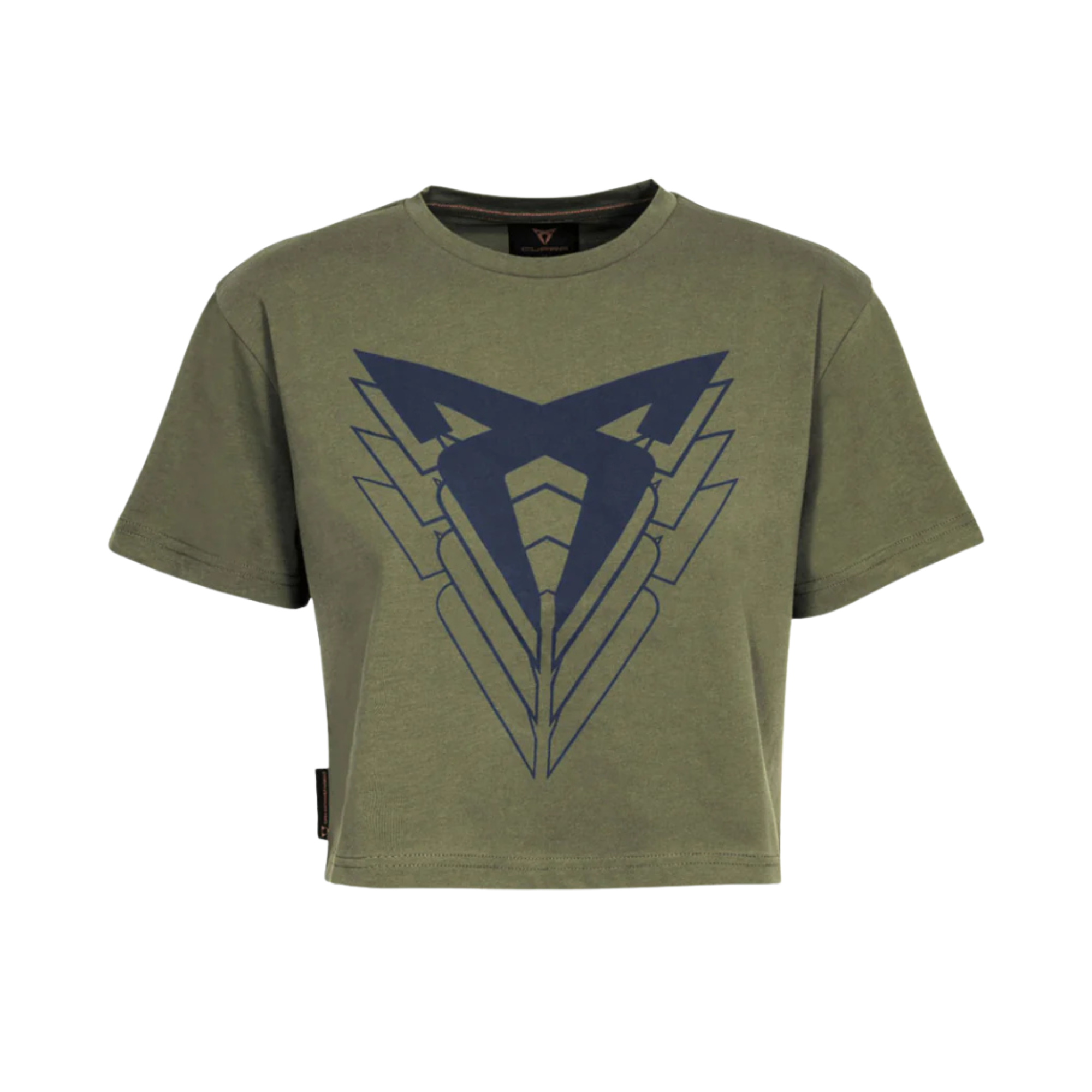 Camiseta cropped CUPRA Big Logo | Mujer Verde Río 100% algodón orgánico