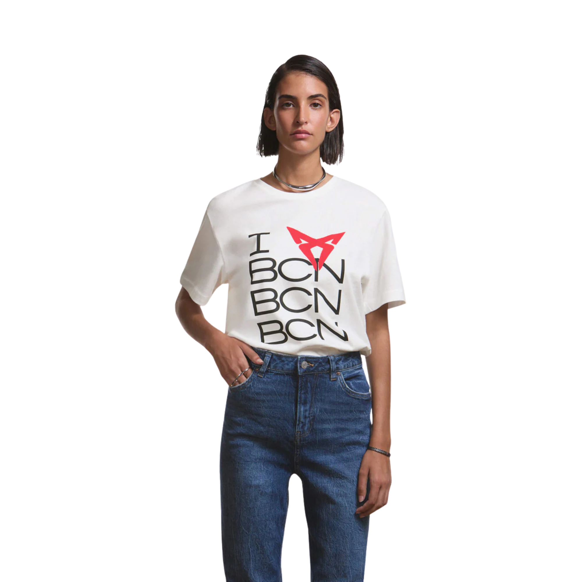 Camiseta CUPRA Love | Blanco, algodón 100%, unisex, logo frontal