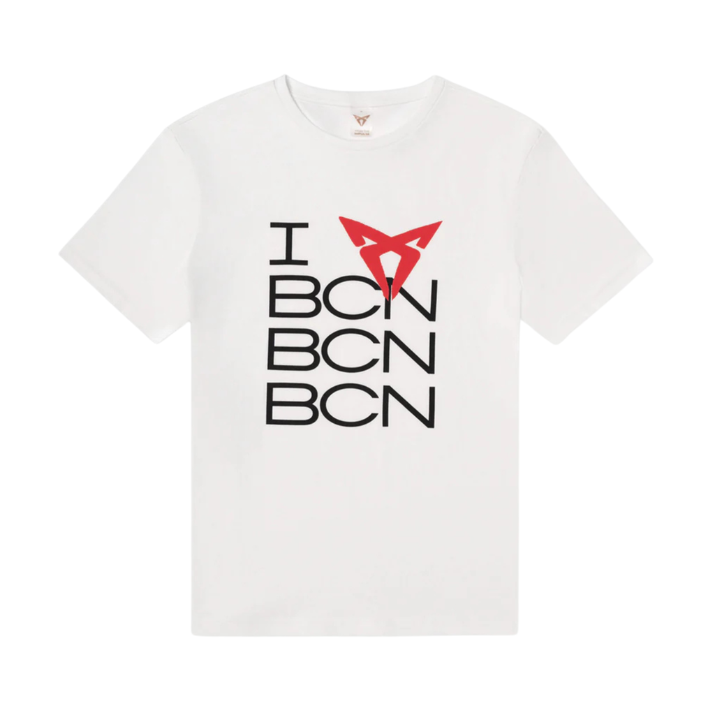 Camiseta CUPRA Love | Blanco, algodón 100%, unisex, logo frontal