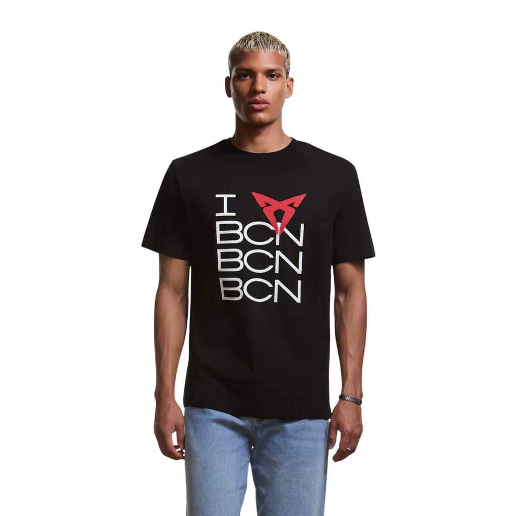 Camiseta CUPRA Love | Negro, algodón 100%, unisex, logo frontal