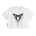 Camiseta cropped CUPRA Big Logo | Mujer Blanco 100% algodón orgánico