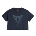 Camiseta cropped CUPRA Big Logo | Mujer Azul Moonslate 100% algodón orgánico