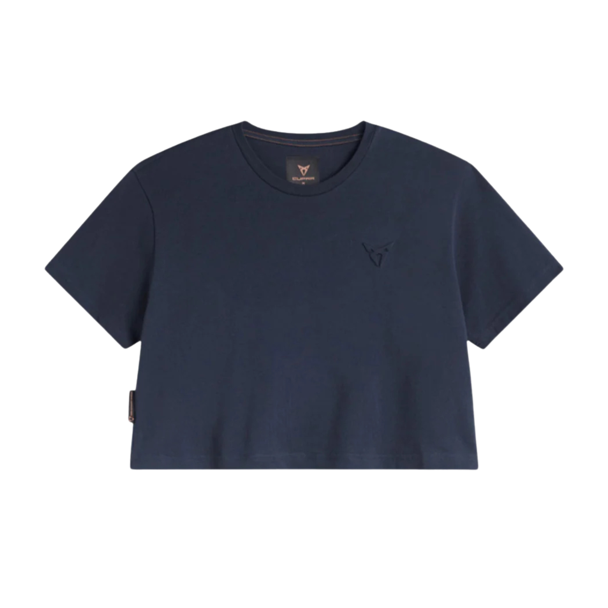 Camiseta embossed cropped CUPRA | Mujer Azul Moonslate 100% algodón orgánico