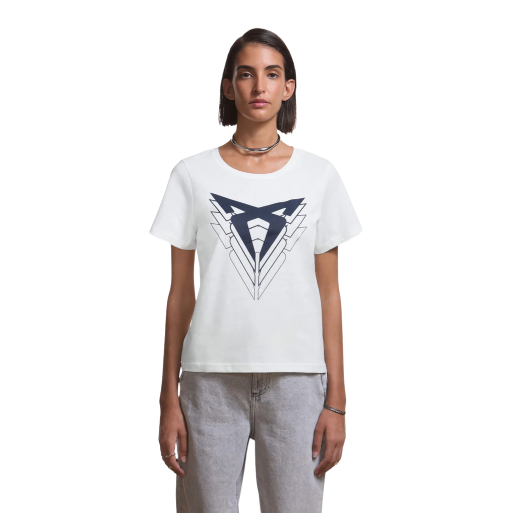Camiseta Big Logo slim fit CUPRA | Blanco 100% algodón orgánico unisex