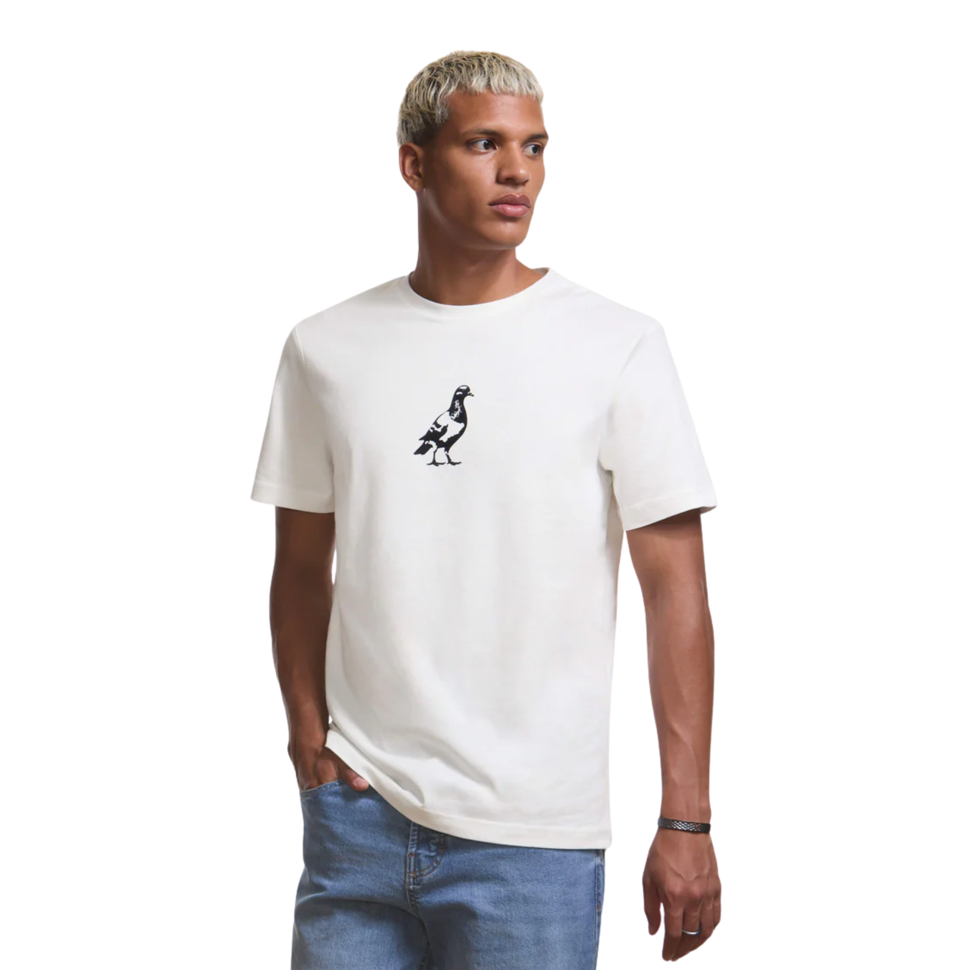 Camiseta front bird CUPRA | Blanca, unisex, 100% algodón orgánico