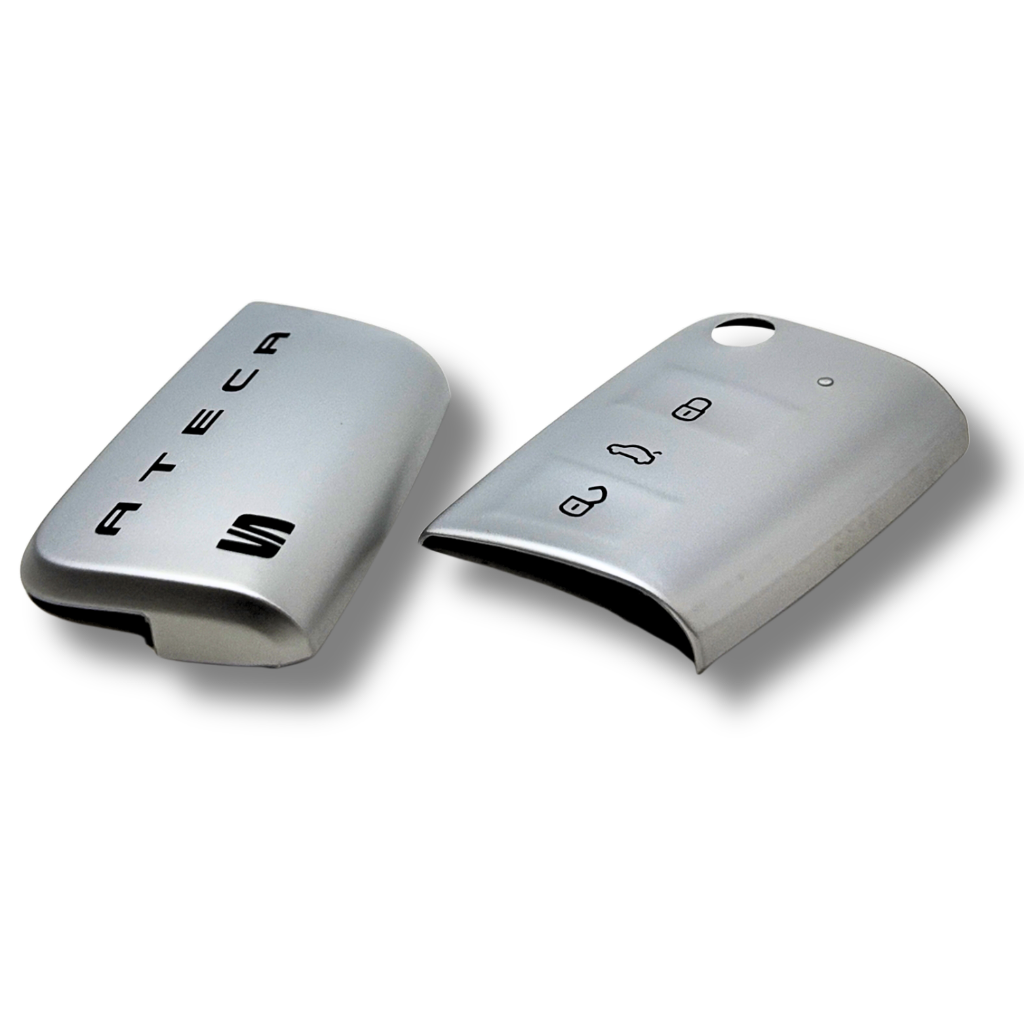 Carcasa decorativa llave SEAT Ateca | Funda 2 piezas adhesivas, diseño Crossover Silver (575087013Z76)