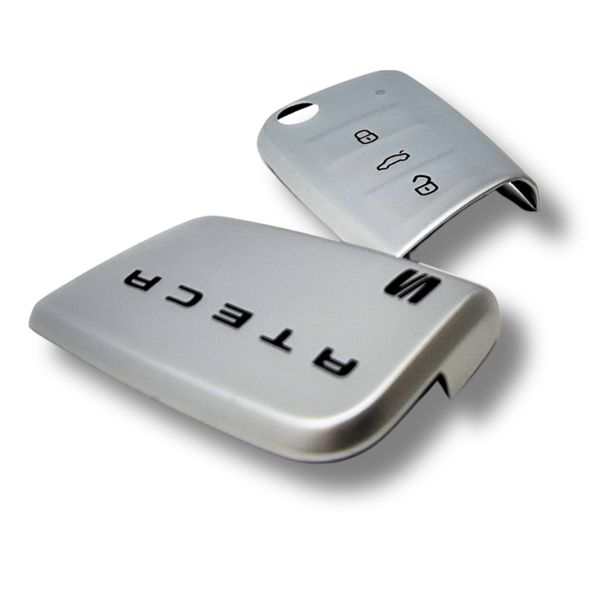 Carcasa decorativa llave SEAT Ateca | Funda 2 piezas adhesivas, diseño Crossover Silver (575087013Z76)