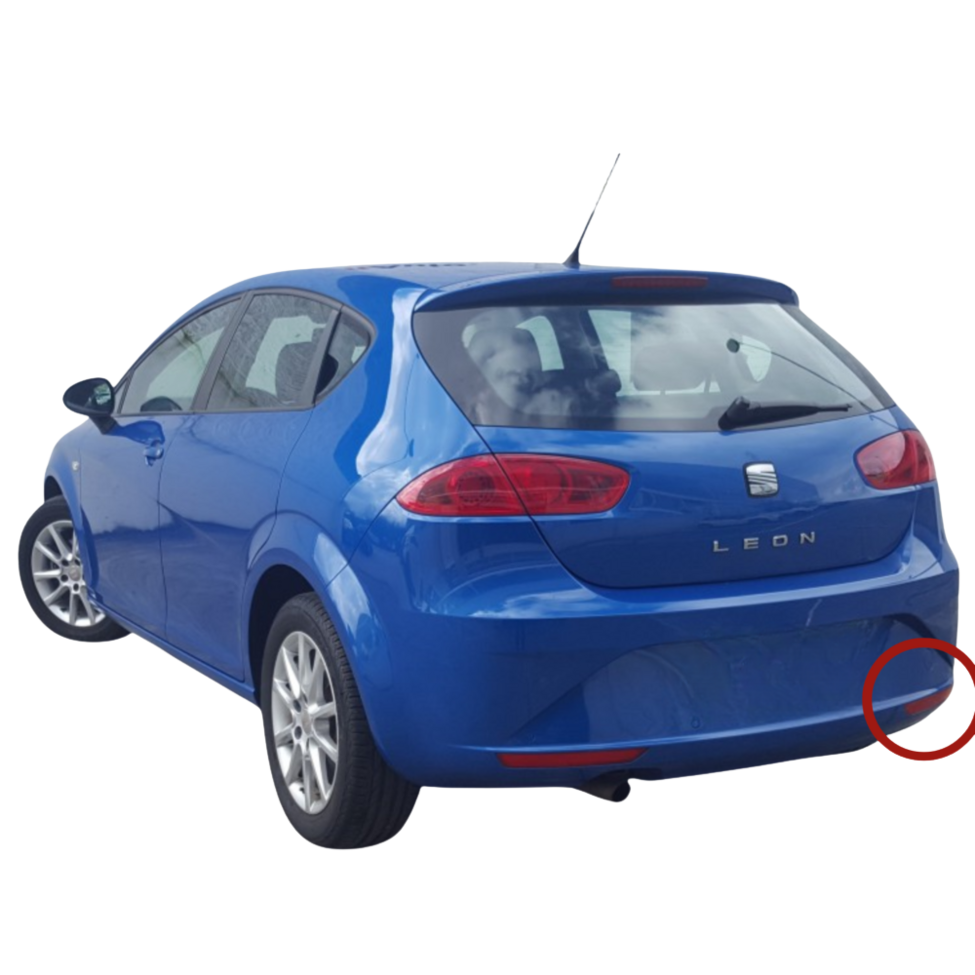 Catadióptrico SEAT León 2006–2013 derecho/ izquierdo (1P0945106D/1P0945105D)