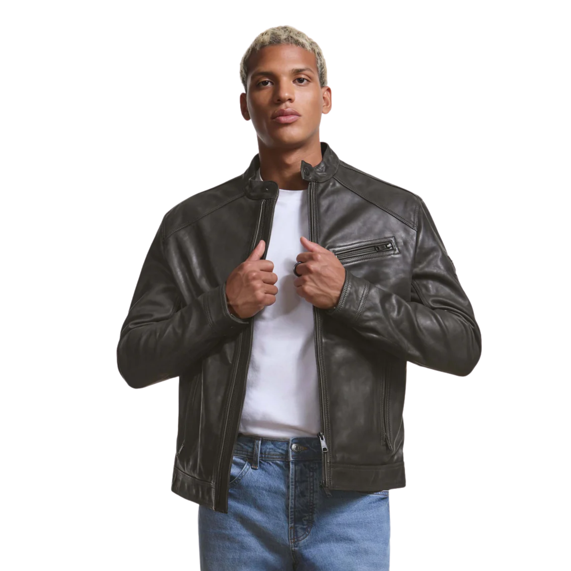 Chaqueta de cuero Cupra hombre