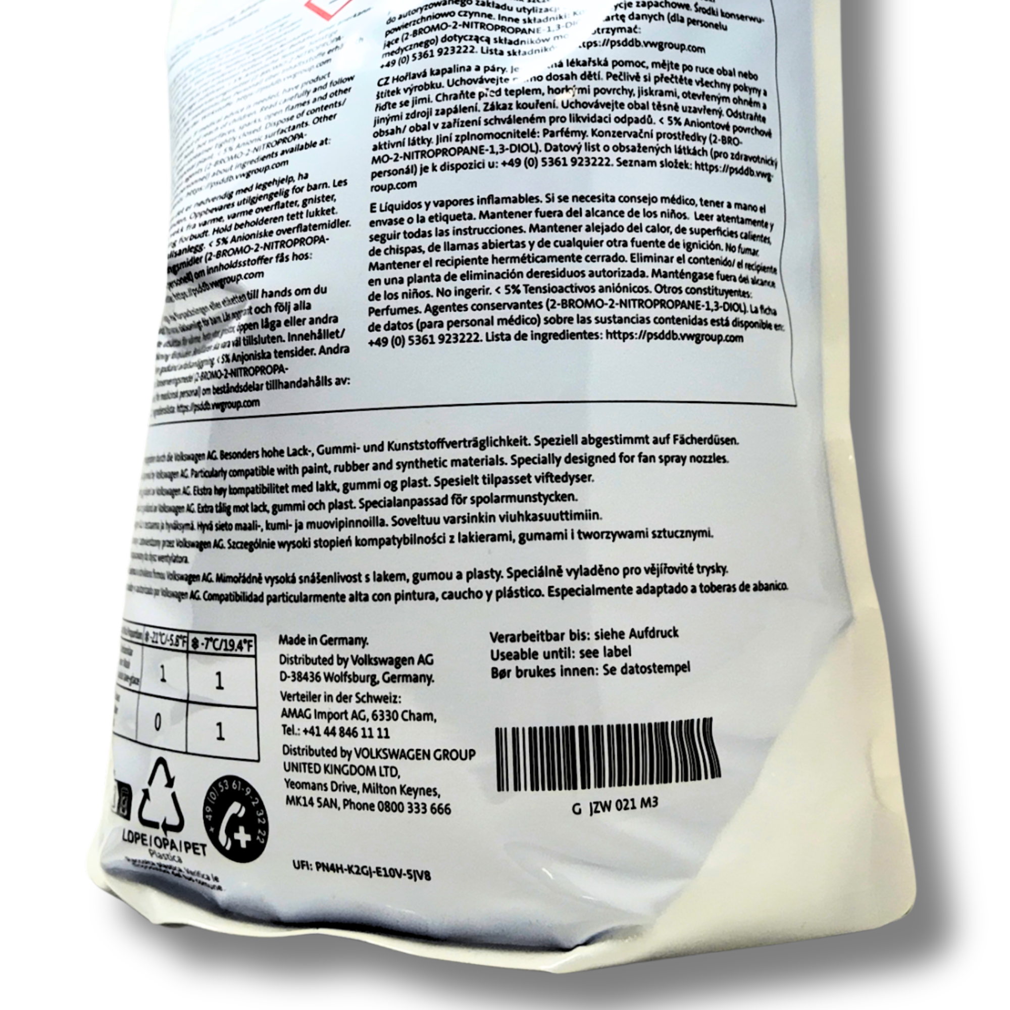 Limpiaparabrisas anticongelante Economy 3L Audi/SEAT/Skoda/VW (GJZW021M3)