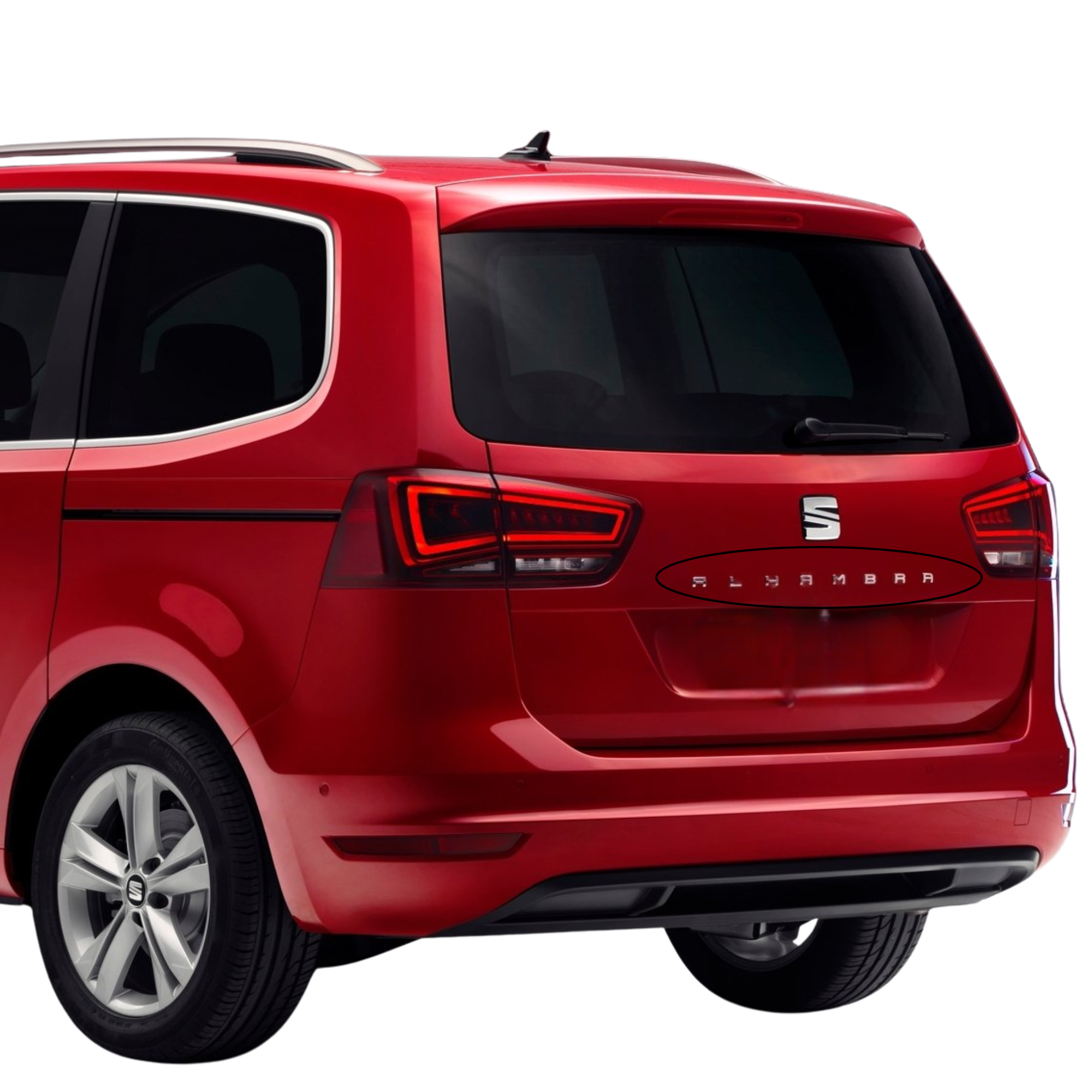 Emblema anagrama SEAT Alhambra | rótulo original autoadhesivo (6K5853687AB739)