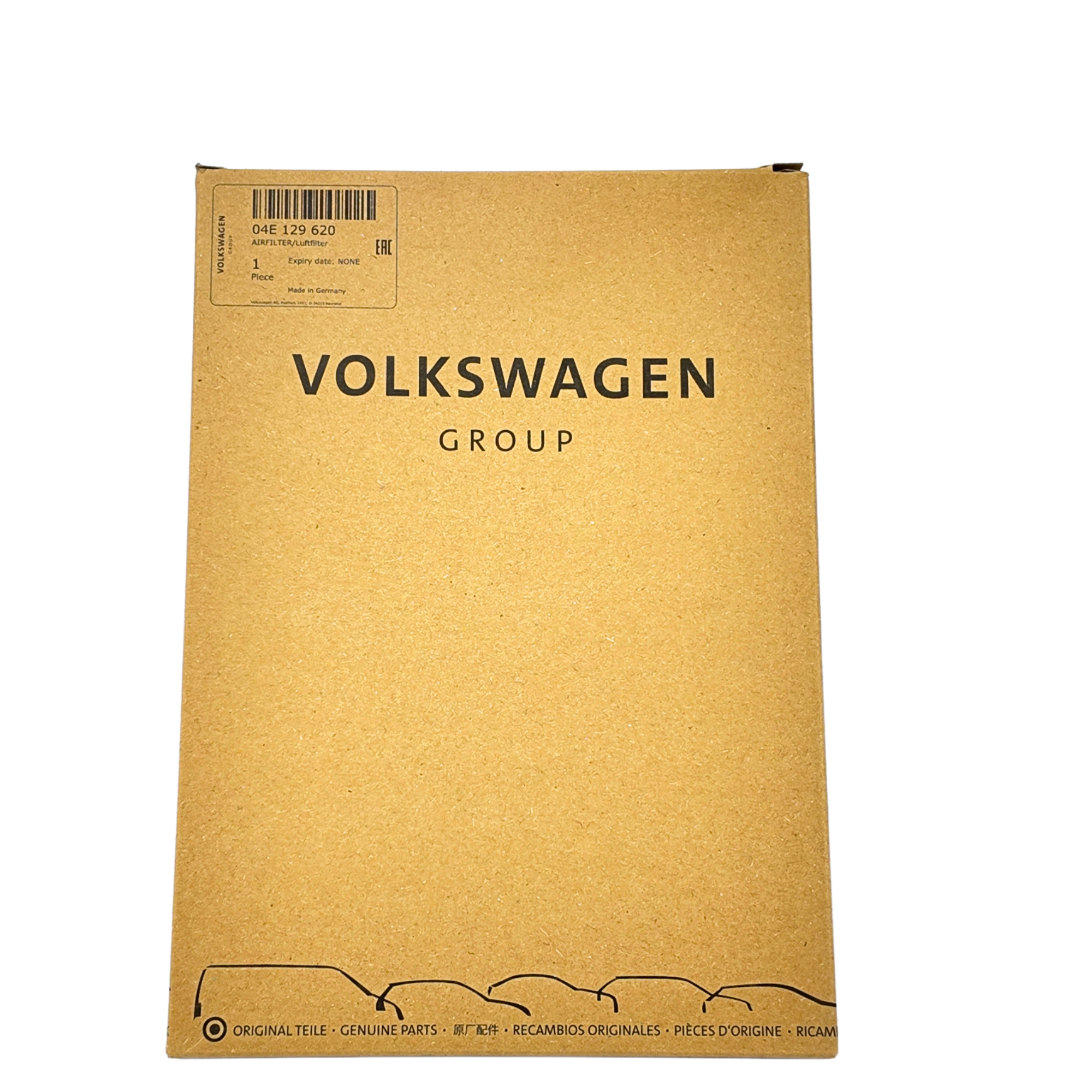Filtro de aire original Grupo VAG | cartucho OEM VW Audi Seat Skoda (04E129620)