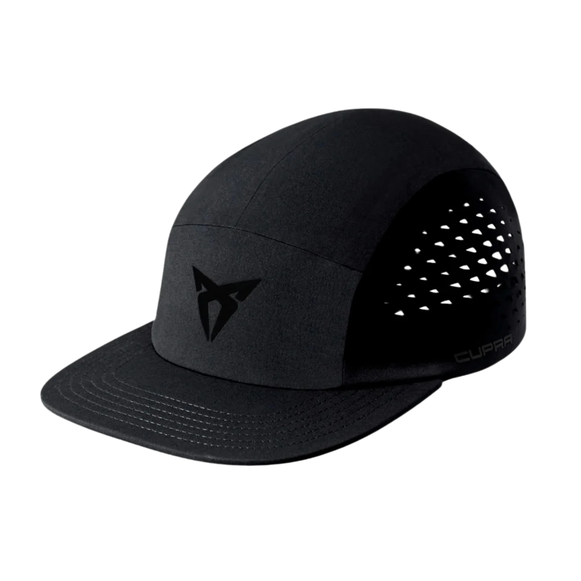Gorra técnica CUPRA negra | Tejido técnico, visera plana, regulador trasero