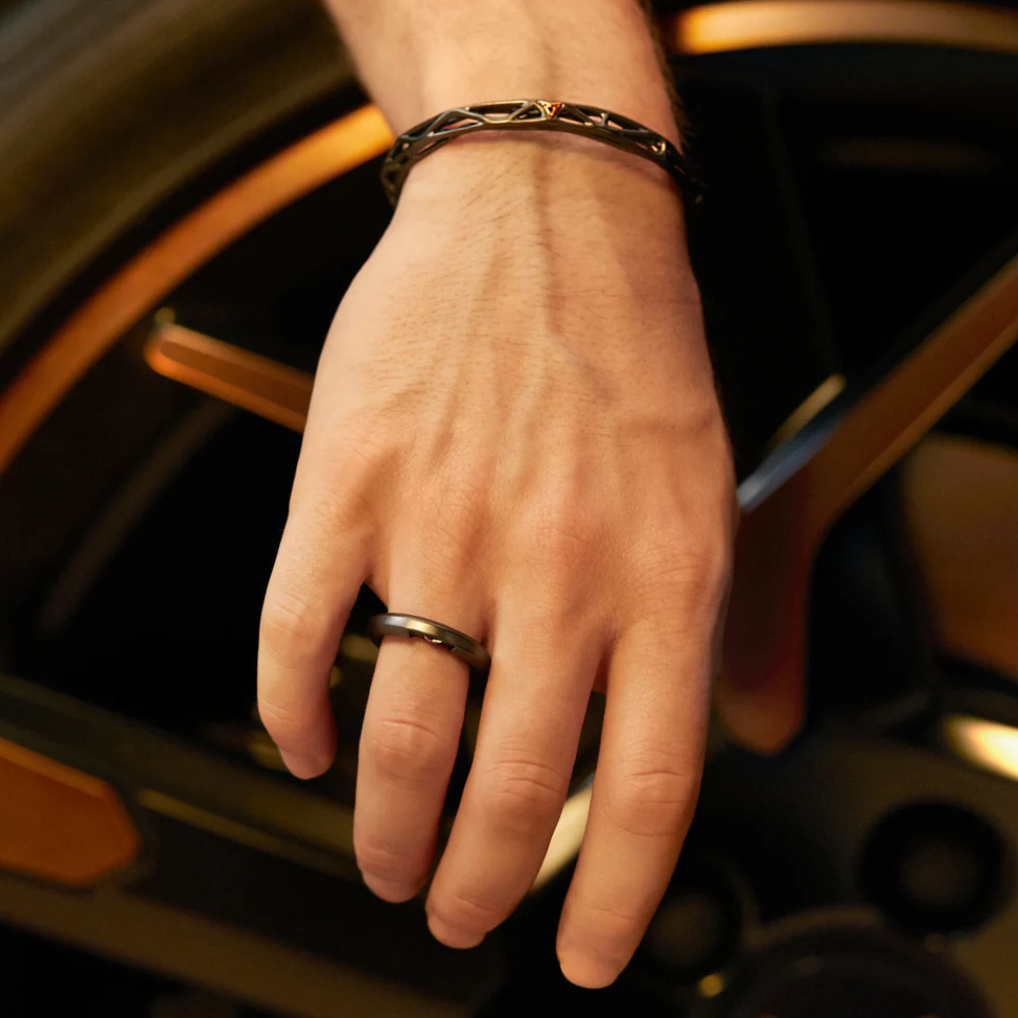 Pulsera Voronoi CUPRA x MAM | Cobre rutenio rose gold, ajustable (6H1050850G)