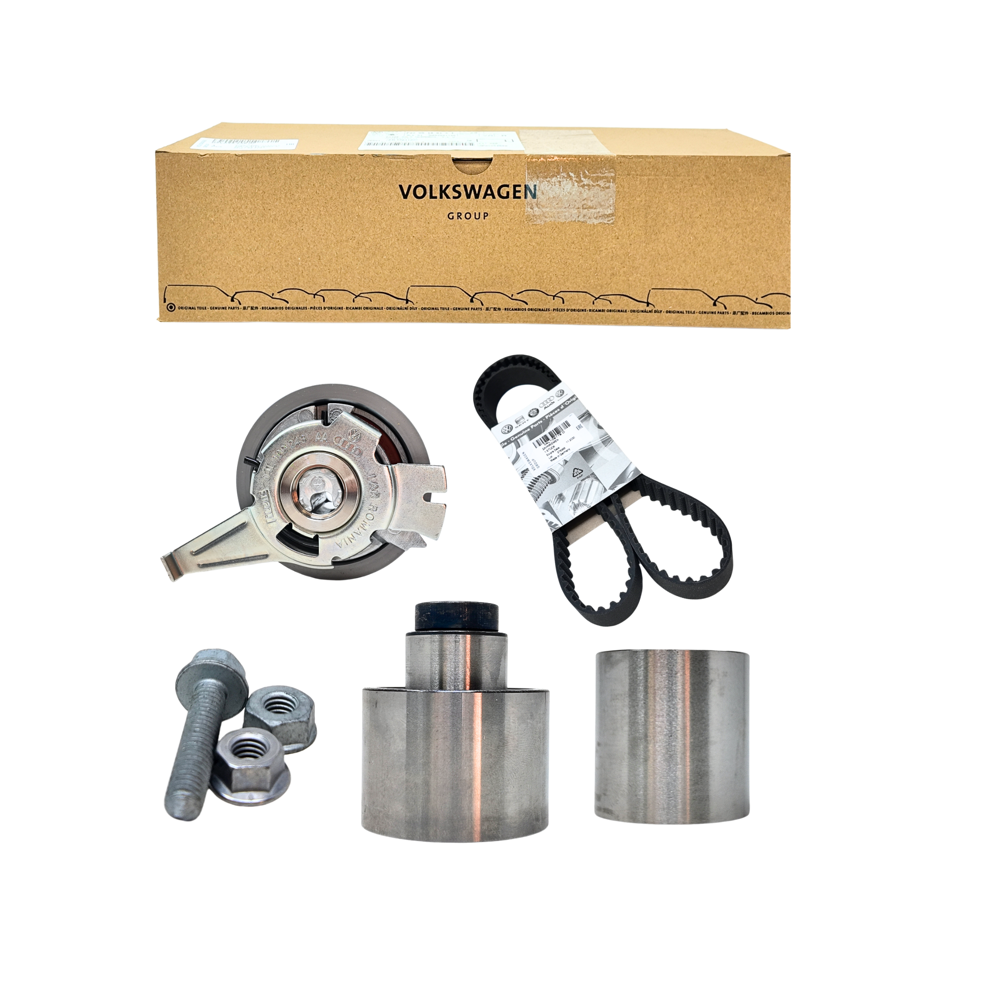 Kit de reparación correa dentada Grupo VAG | rodillo tensor y tensores OEM (04L199119AC)