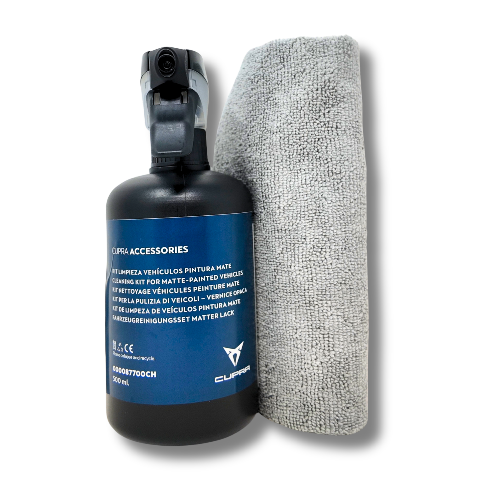 Kit limpieza pintura mate CUPRA spray + microfibra (000087700CH)