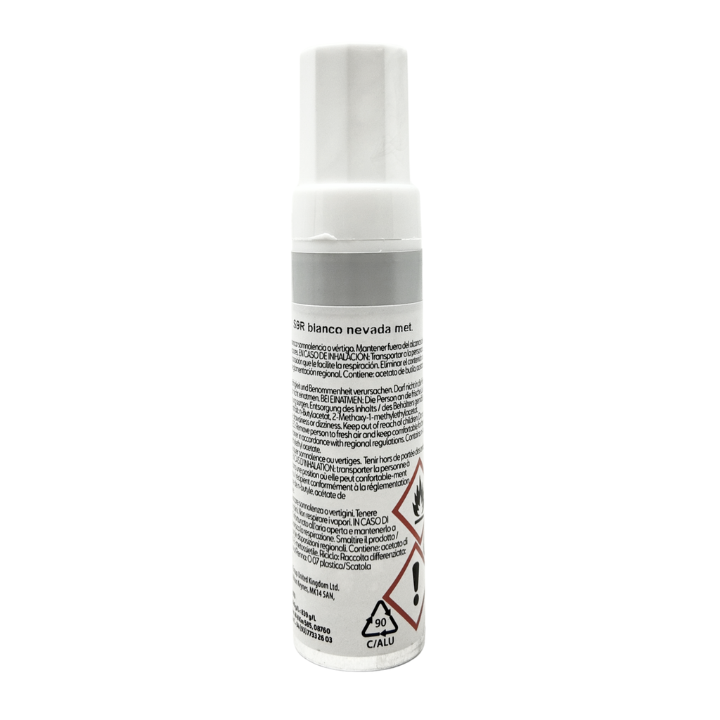 Lápiz retoque bicapa Seat | Nevada White, kit color + barniz original (000098500LMS9R)