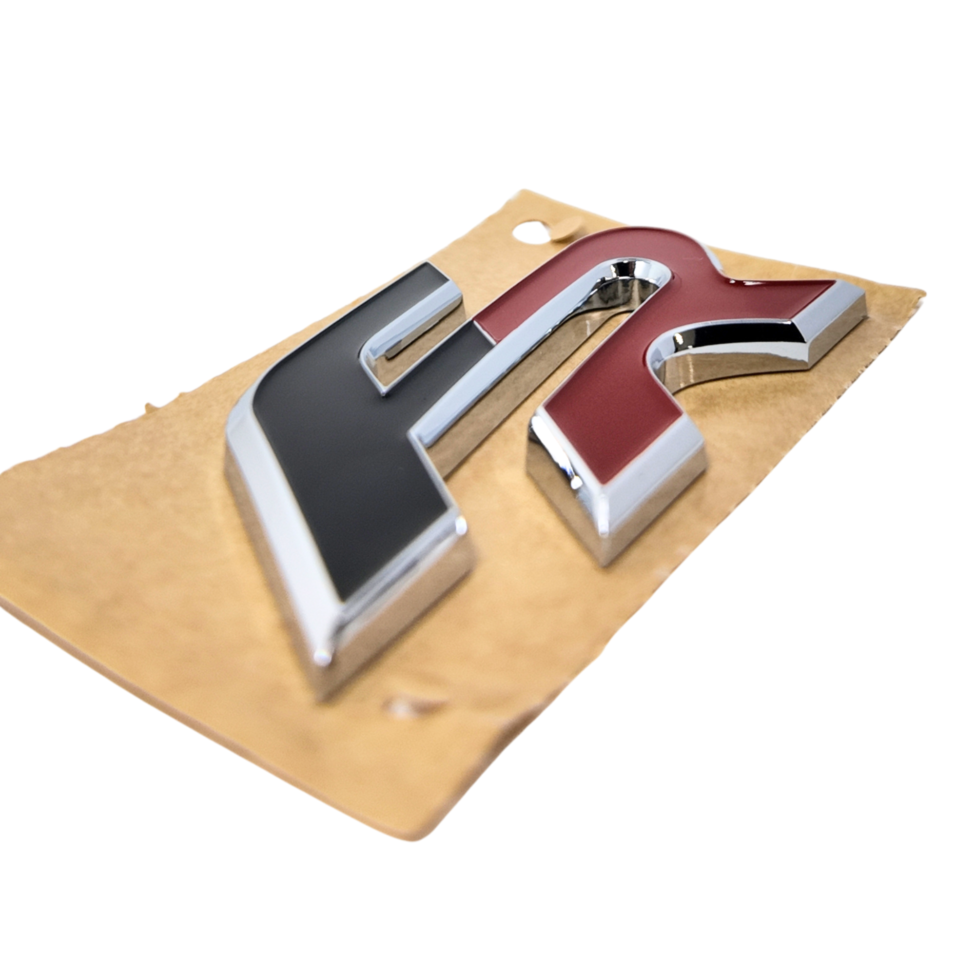 Logo SEAT FR portón trasero | diseño Fórmula Racing, cromo rojo/negro (5F0853670KTP)