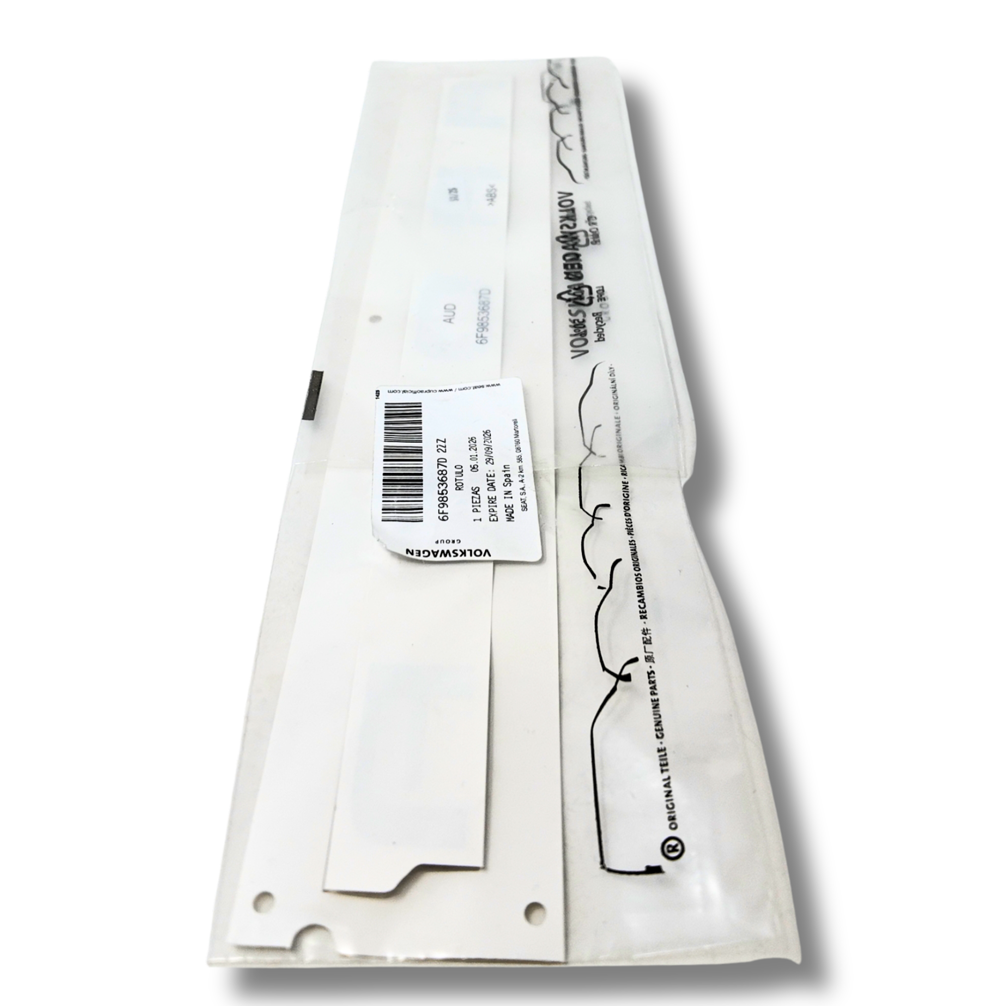Emblema portón SEAT Arona aluminio (6F9853687D2ZZ)