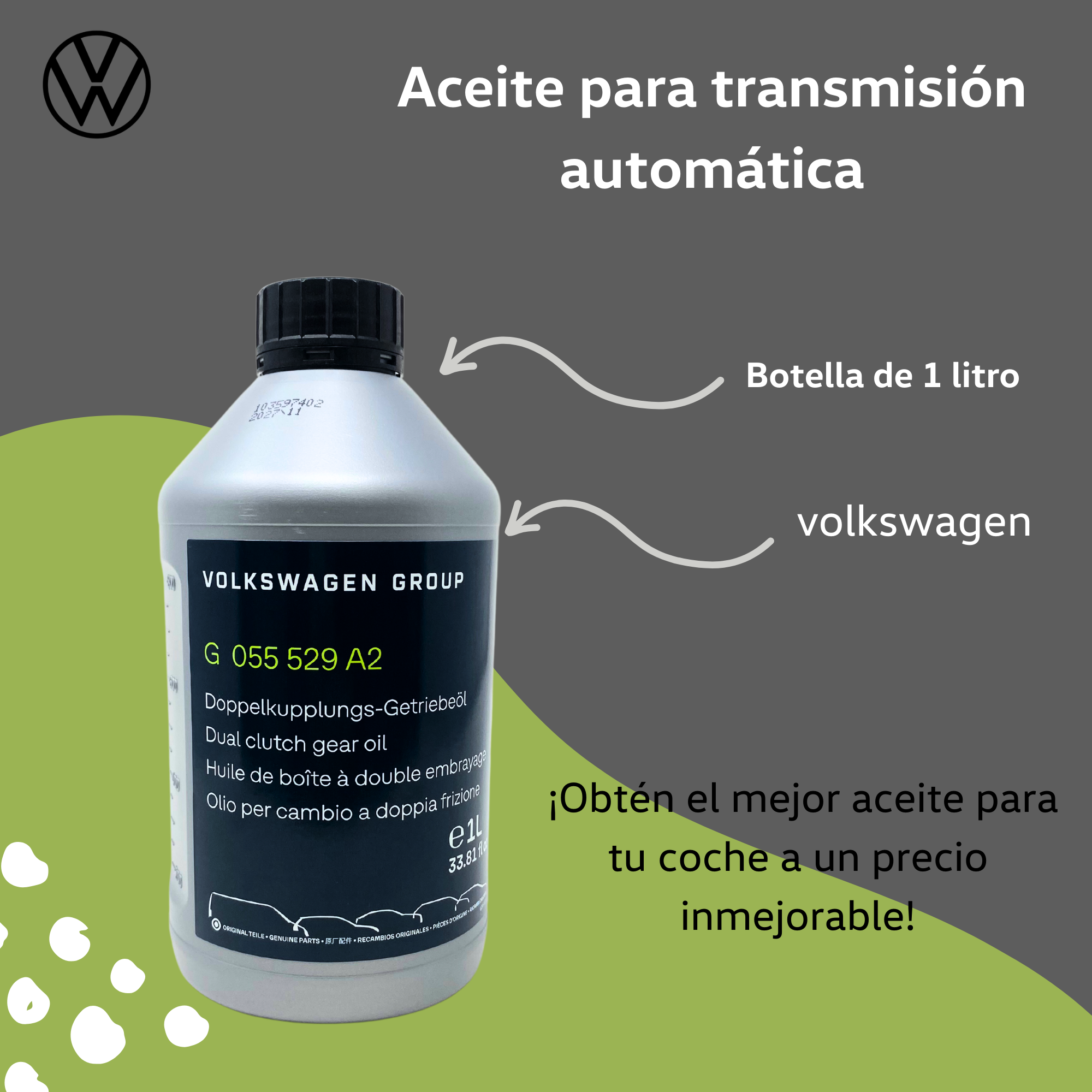 Lubricante original G055529A2 para DSG 7v Grupo VAG. 