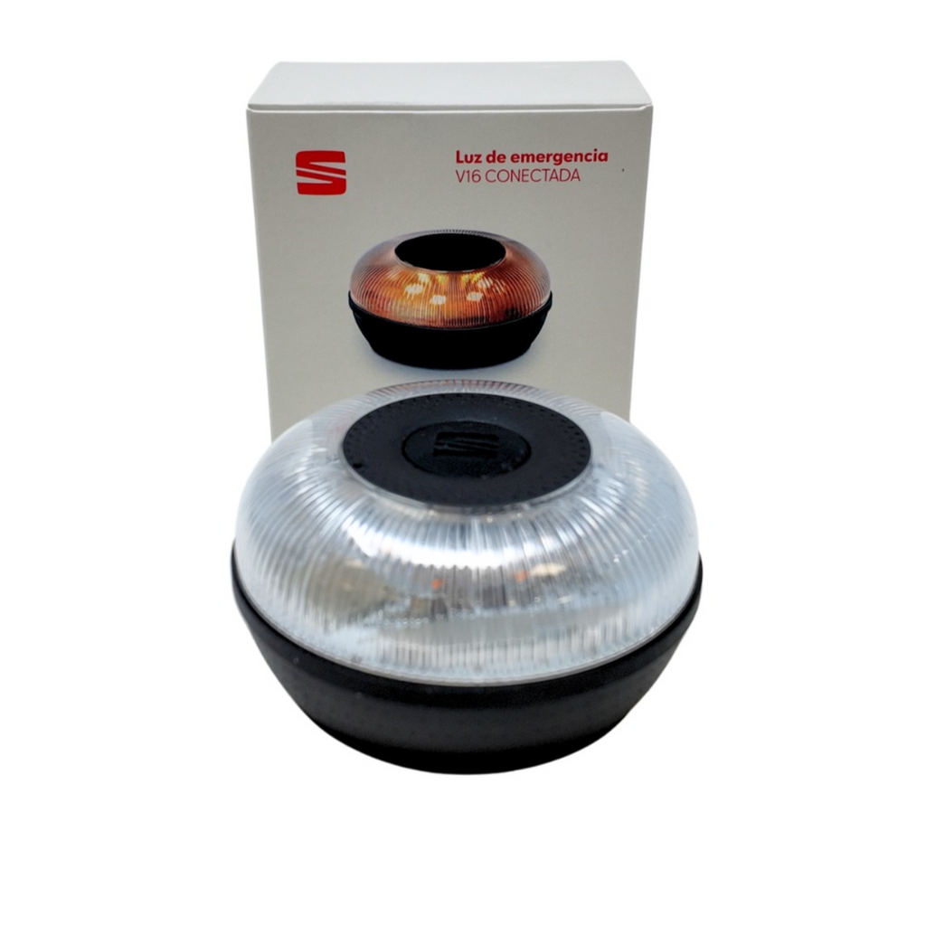 Luz de emergencia V16 original SEAT conectada a DGT 3.0 (000052122G).