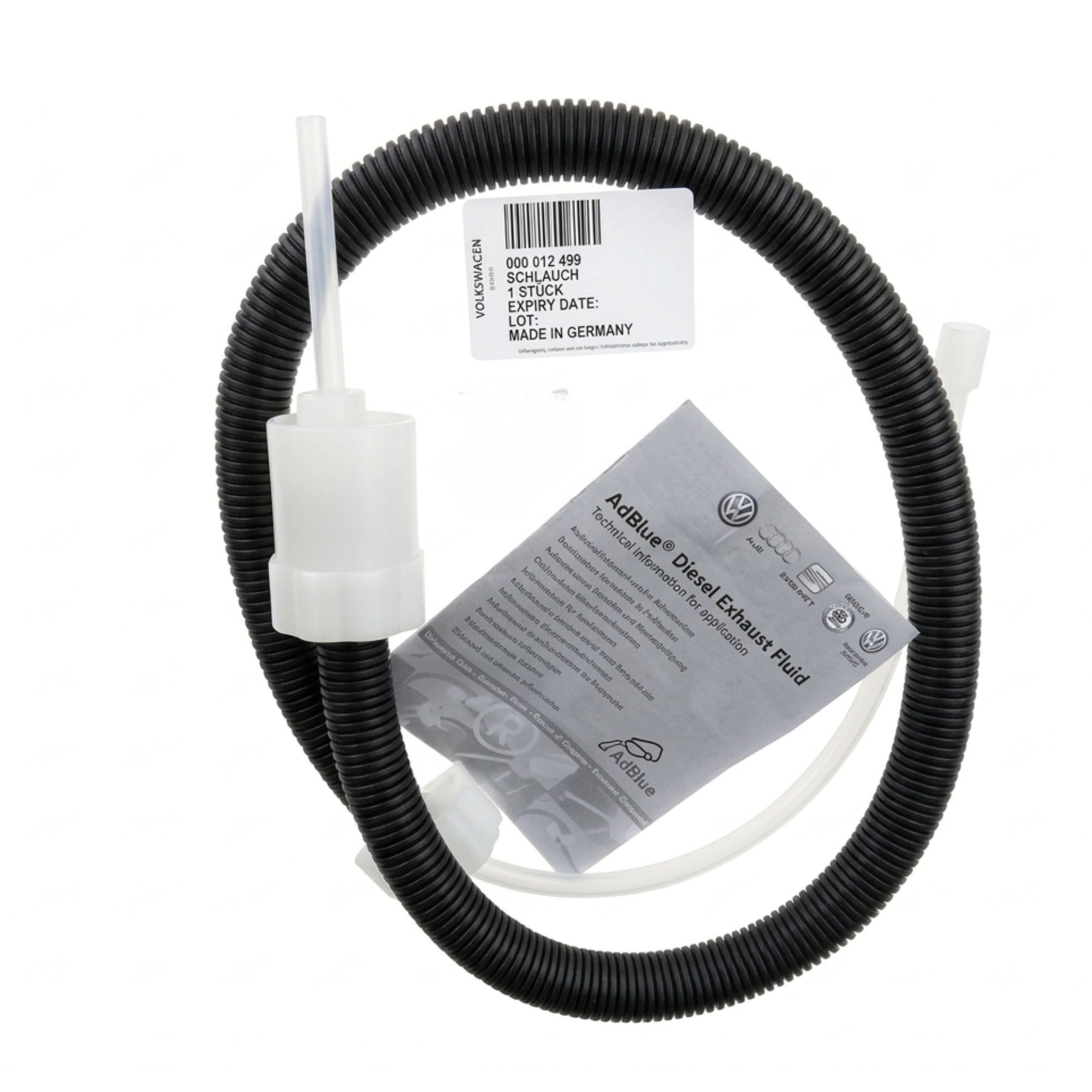 Manguera llenado AdBlue Grupo VAG | Original universal, doble rosca 70-100 cm (000012499)