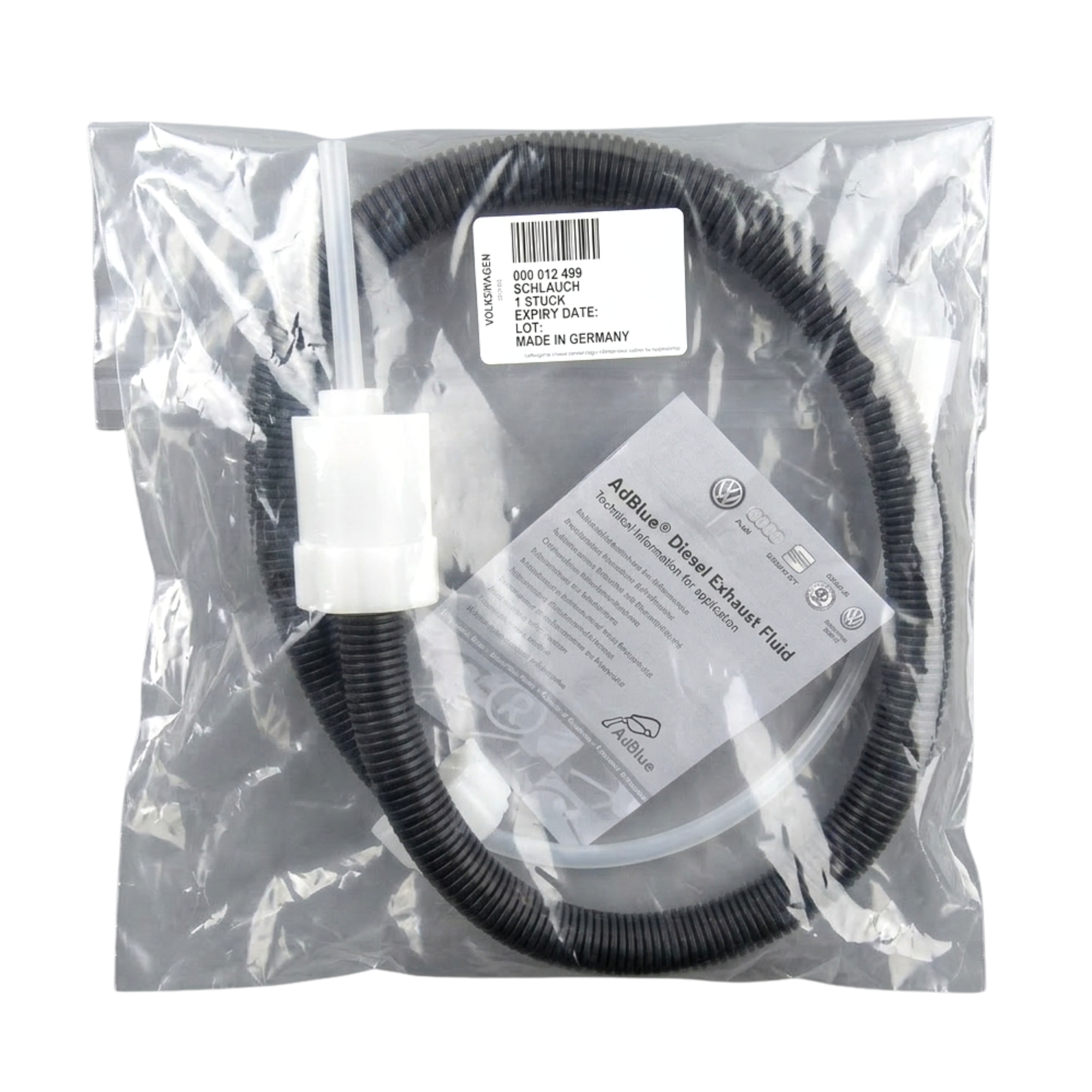 Manguera llenado AdBlue Grupo VAG | Original universal, doble rosca 70-100 cm (000012499)
