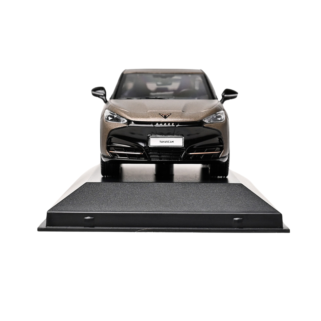 Miniatura de colección CUPRA Tavascan 1:43 bronce para vitrina o escritorio.