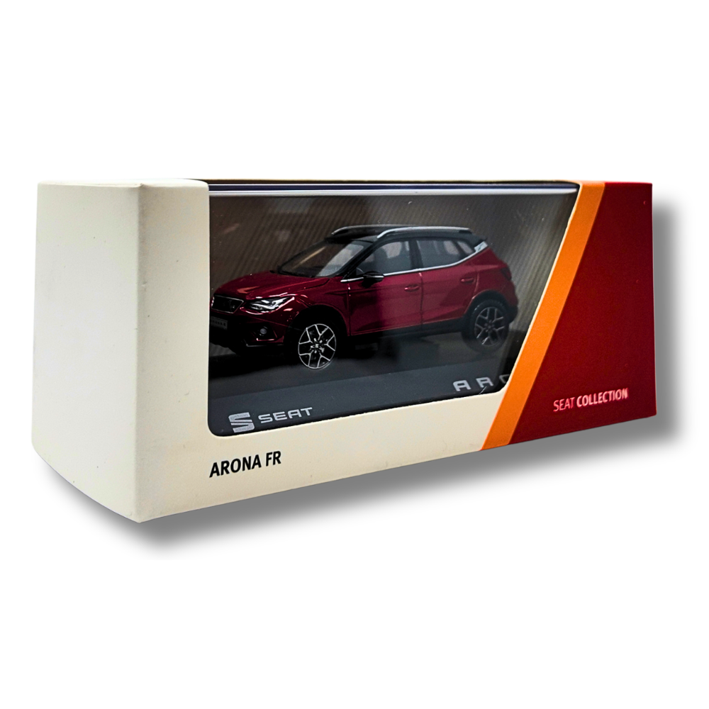 Miniatura SEAT Arona FR | Rojo Desire, escala 1:43, metal, 165x73x70 mm (6H1099300HBQ)