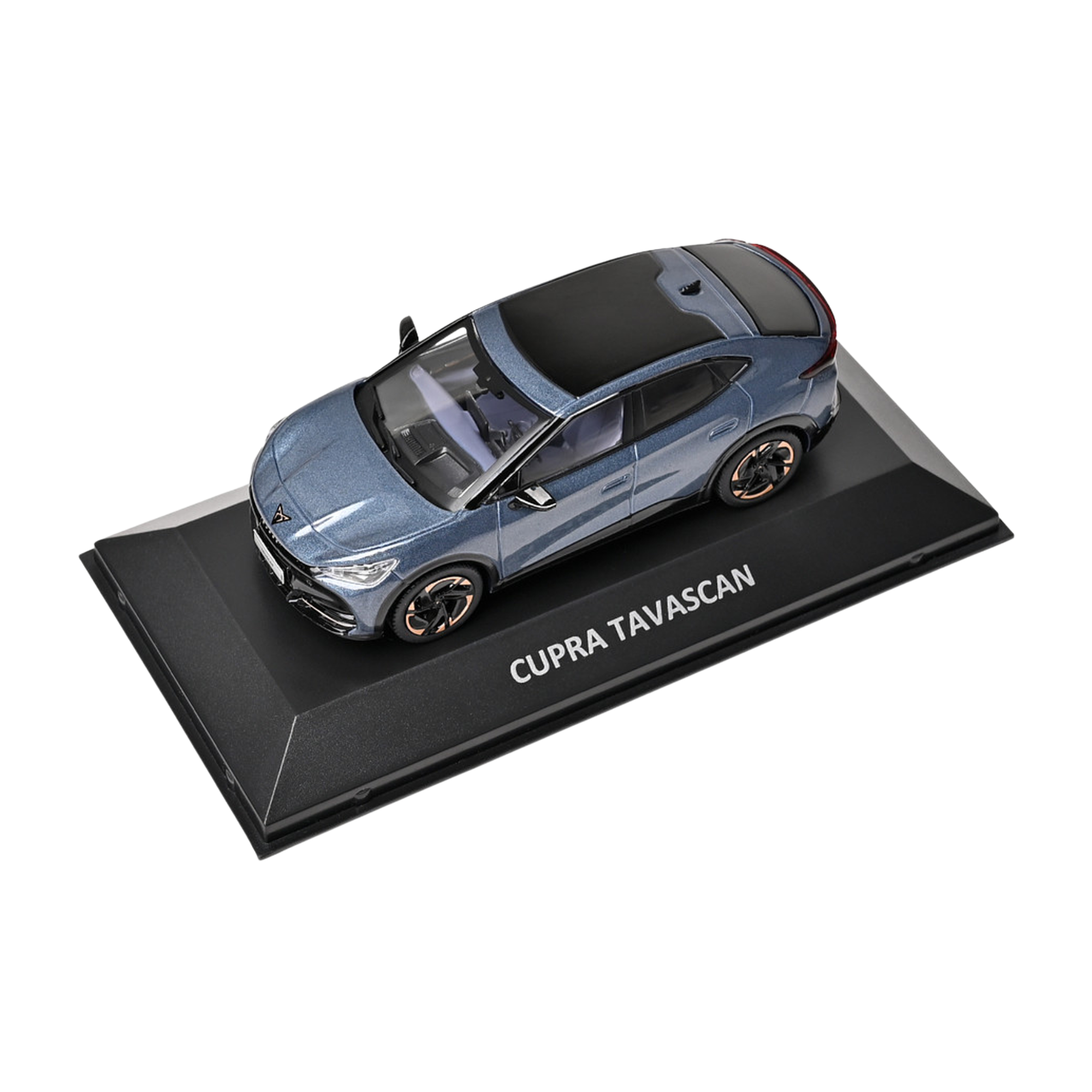 Miniatura oficial CUPRA Tavascan con acabados premium (escala 1:43).