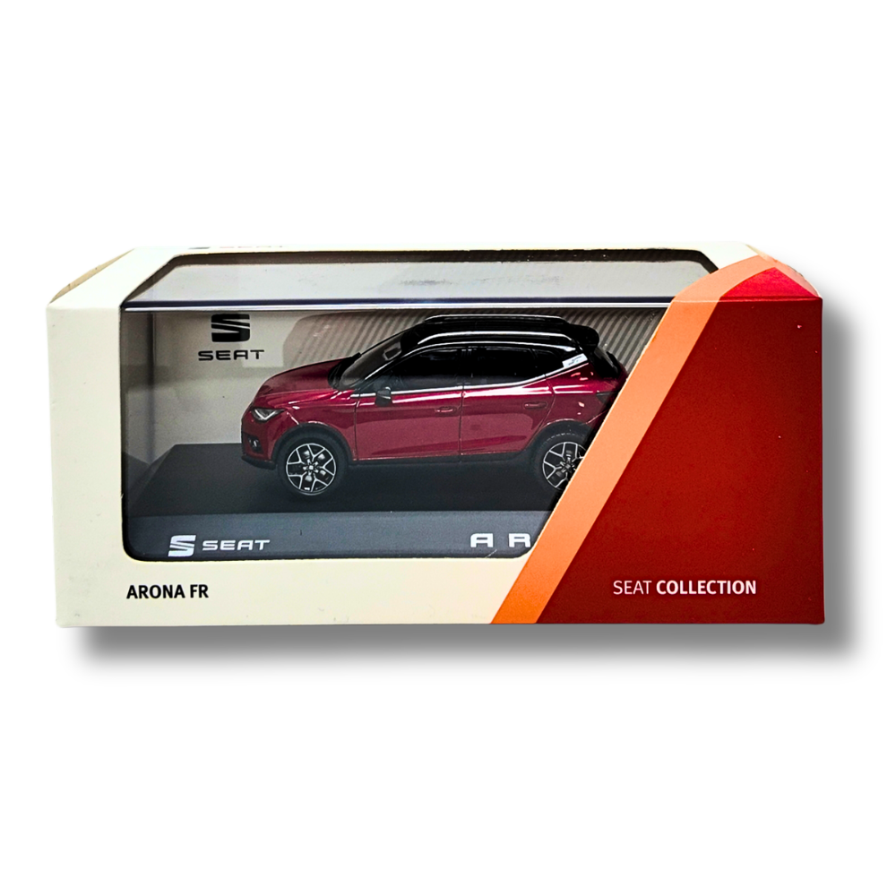 Miniatura SEAT Arona FR | Rojo Desire, escala 1:43, metal, 165x73x70 mm (6H1099300HBQ)