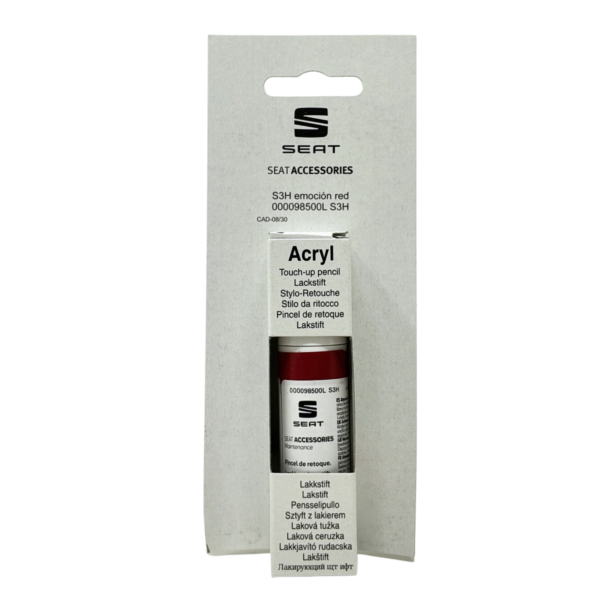 Pincel retoque SEAT LS3H | Rojo Emoción + barniz, arañazos (000098500LS3H)