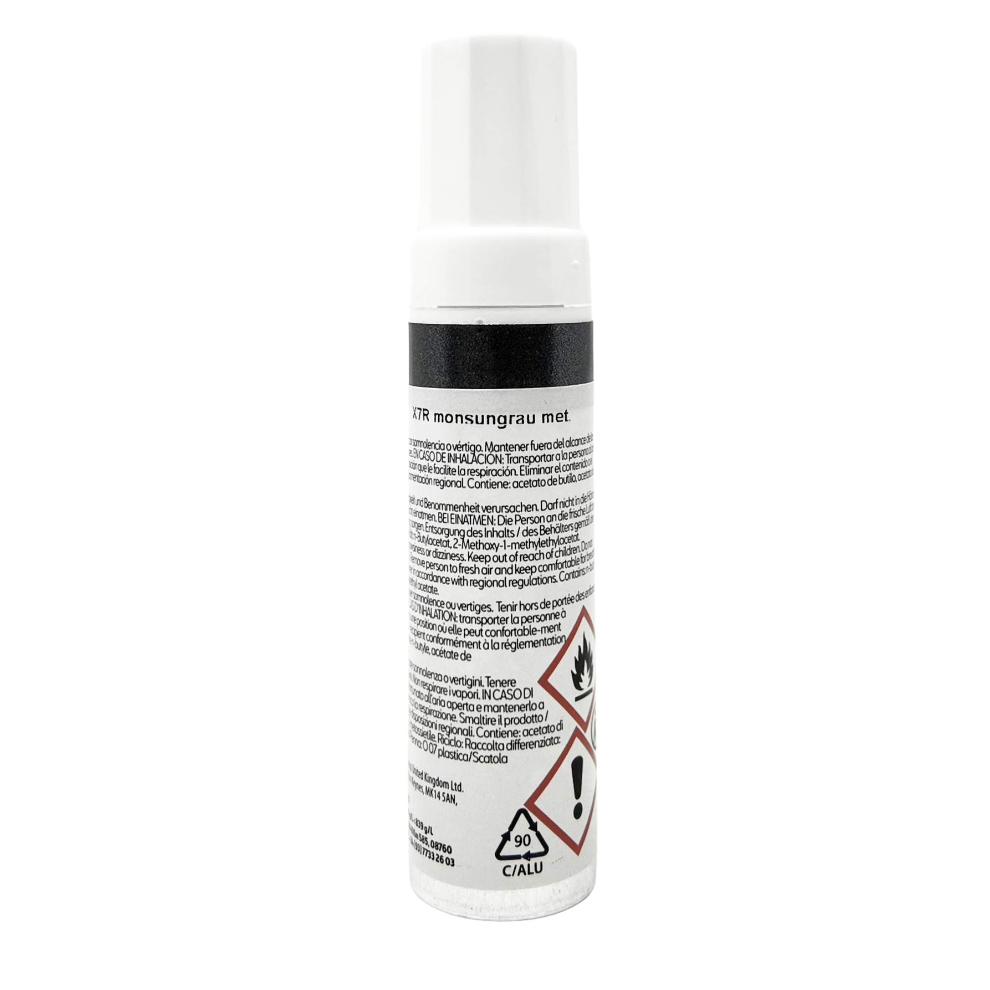 Lápiz retoque bicapa Seat | Pirineos Grey, kit color + barniz original (000098500LMX7R)