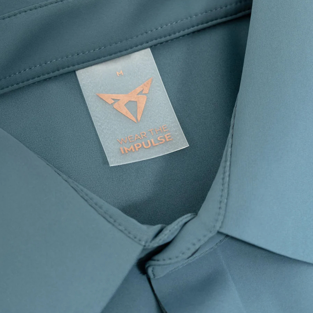 Polo técnico CUPRA Slim Fit | Mujer Gris Enceladus, nylon elástico 80%